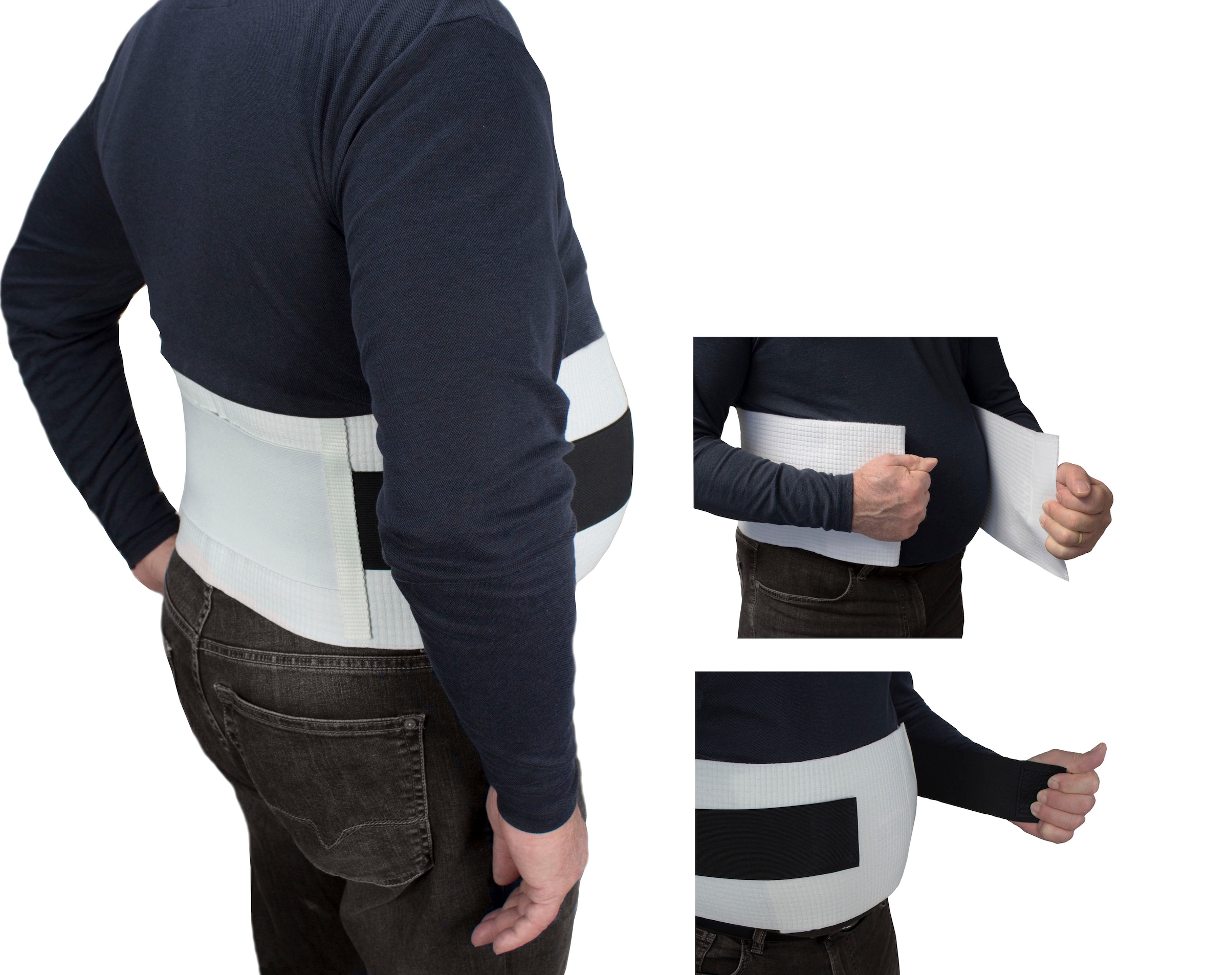 Hydas Stützbandage »XXL Bauch- und Rückenstützgürtel mit Outlast®«, Unterstützt u.a. bei Muskelschwäche, Bandscheibenbeschwerden uvm.