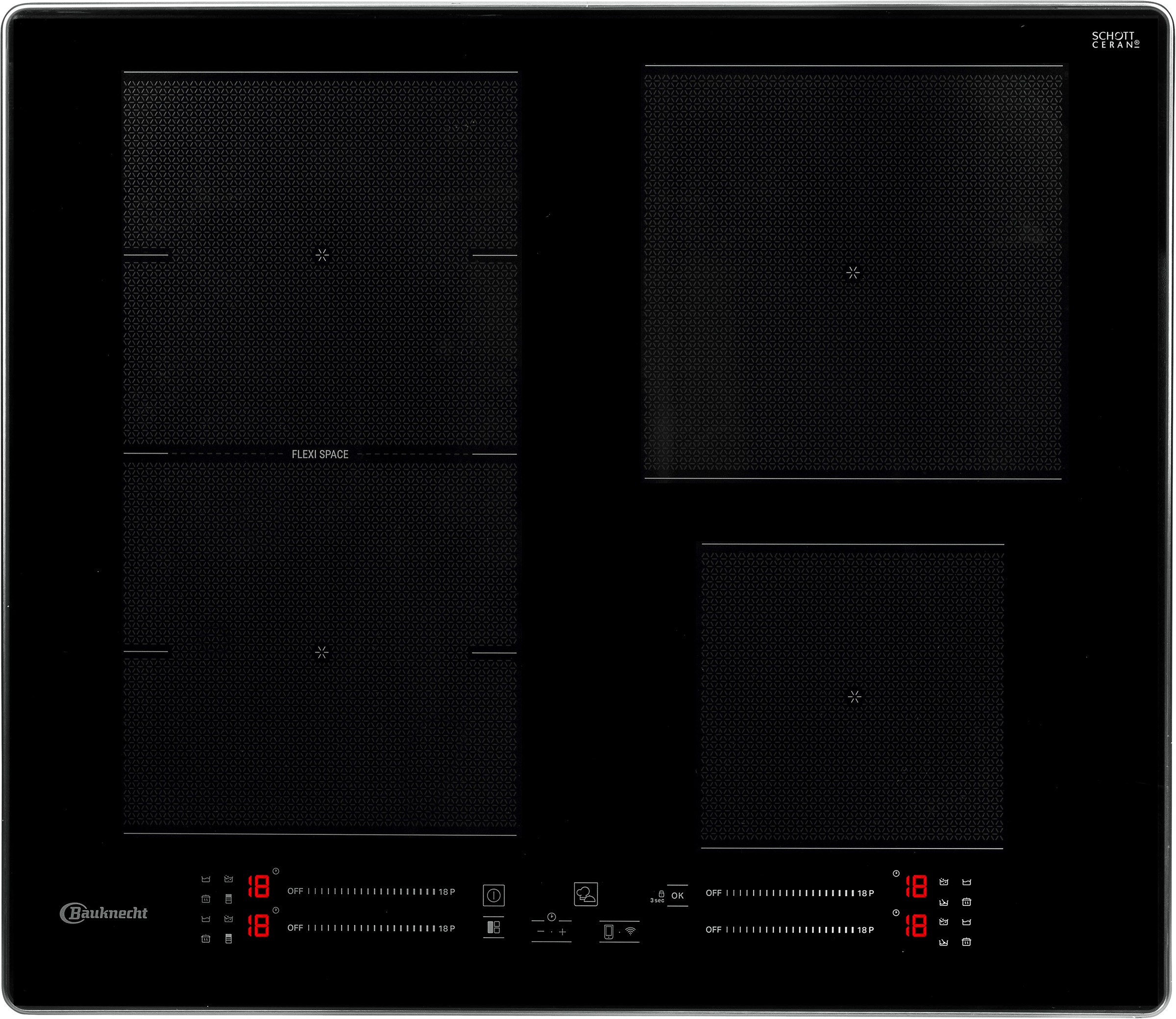 BAUKNECHT Induktions-Kochfeld von SCHOTT CERAN® »BS 3960F AL«