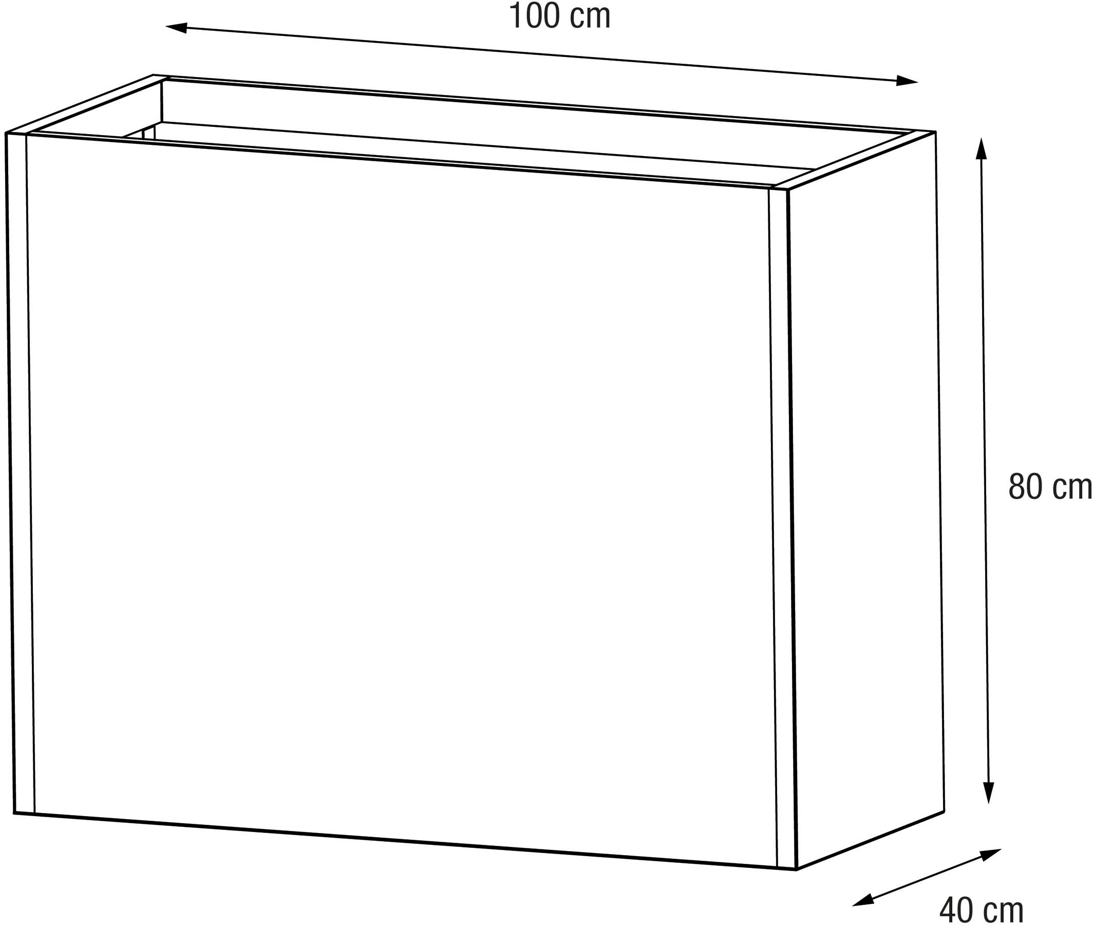 Herstera Garden Pflanzkübel »Cube« BxTxH: 100x40x80 cm