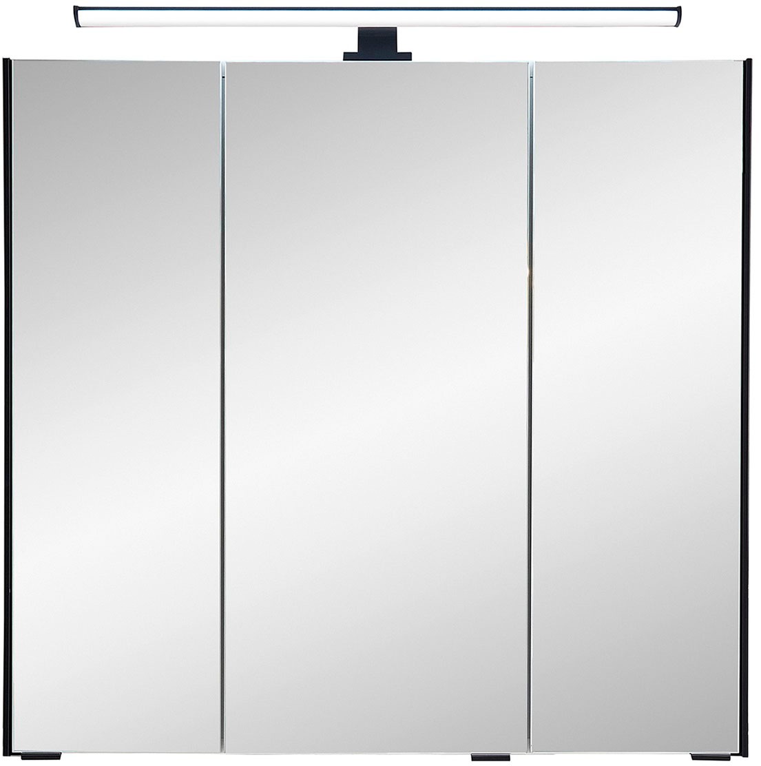 Saphir Badmöbel-Set »Quickset 395 3-teilig, Keramikwaschtisch mit LED-Spiegelschrank«, (5 St.), Midischrank, inkl. Türdämpfer, 5 Türen, 3 Schubladen, Bad-Set