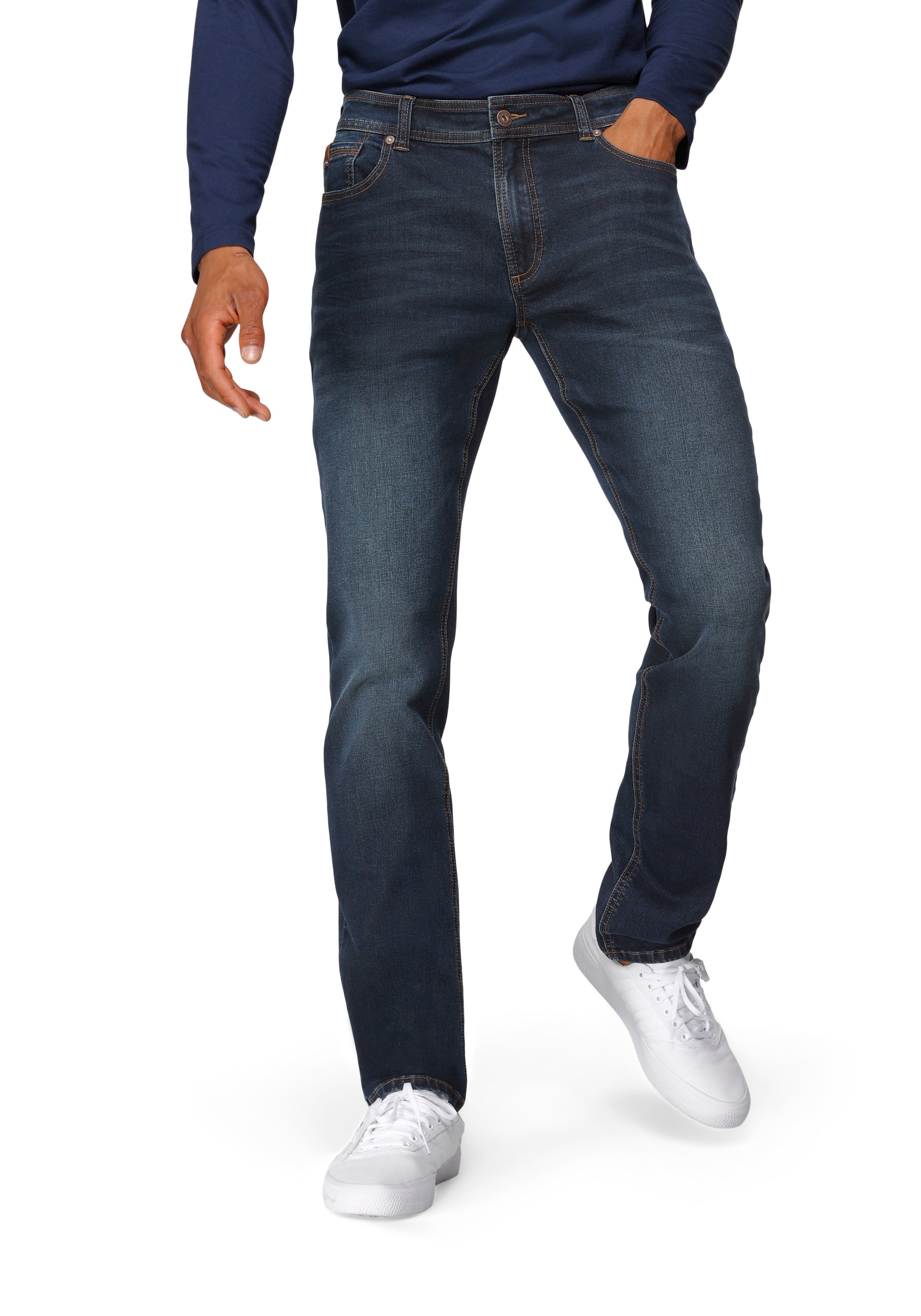 Bruno Banani Slim-fit-Jeans "Grady", schmale Beinform, niedrige Leibhöhe, mit Eingrifftaschen