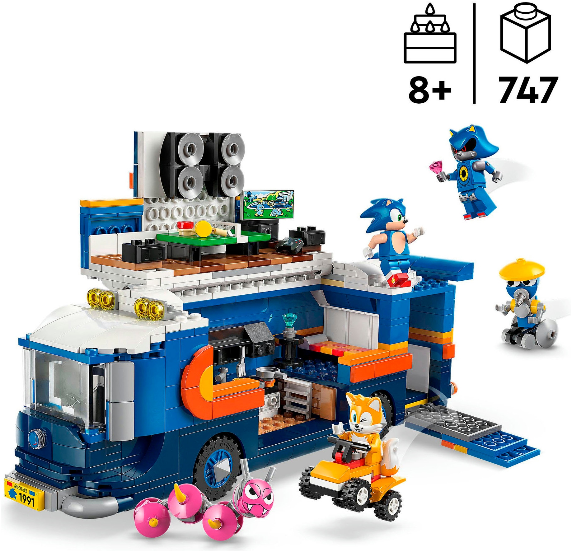 LEGO® Konstruktionsspielsteine »Team Sonics Kommando-Truck (77006), LEGO Sonic«, (747 St.), Made in Europe
