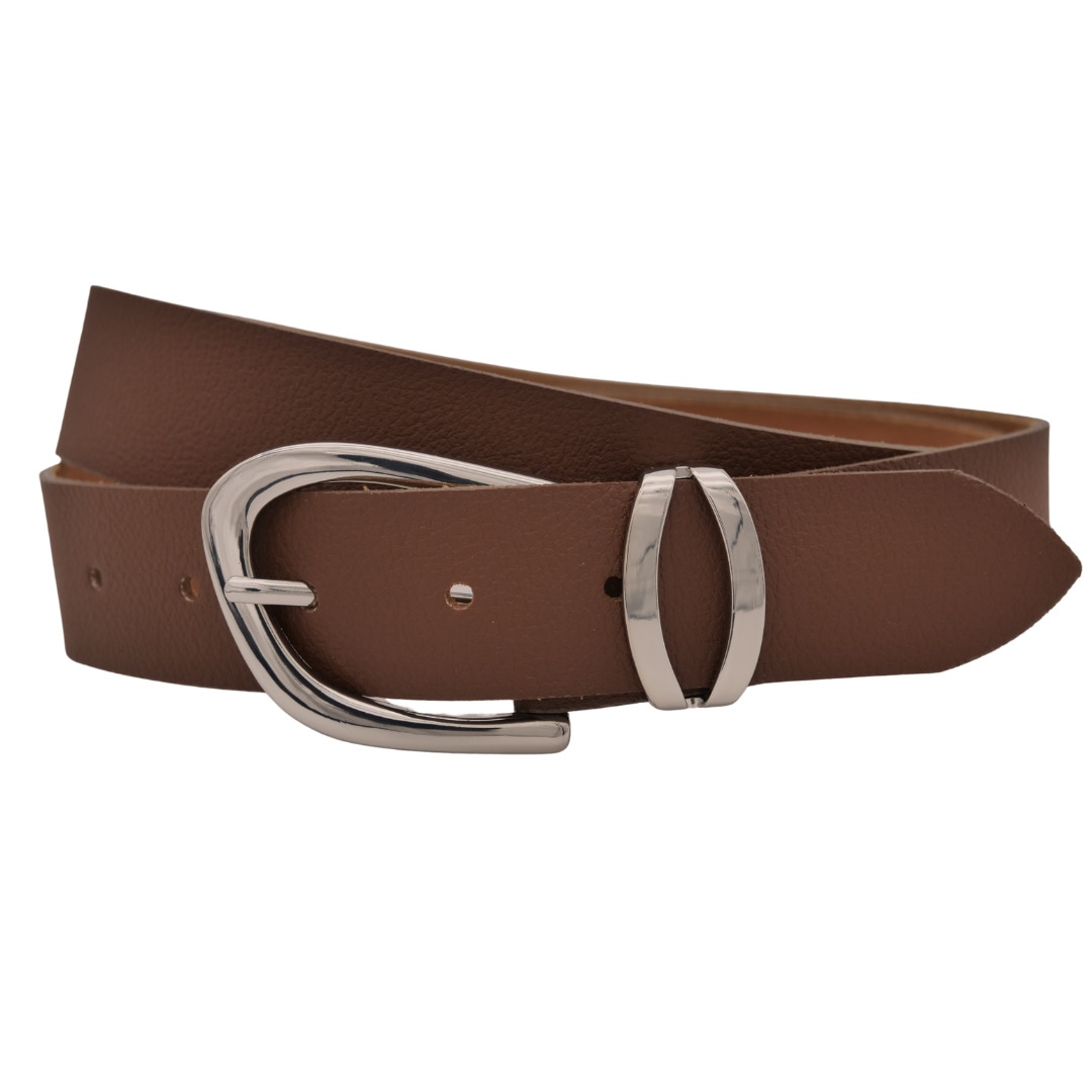 Ledergürtel ANNAMATONI "AnnaMatoni Ledergürtel Lora2 Ledergürtel Lora2", Damen, Gr. TW85 - 100cm Gesamtlänge, braun (braun 690), 100% Leder, Gürtel Ledergürtel