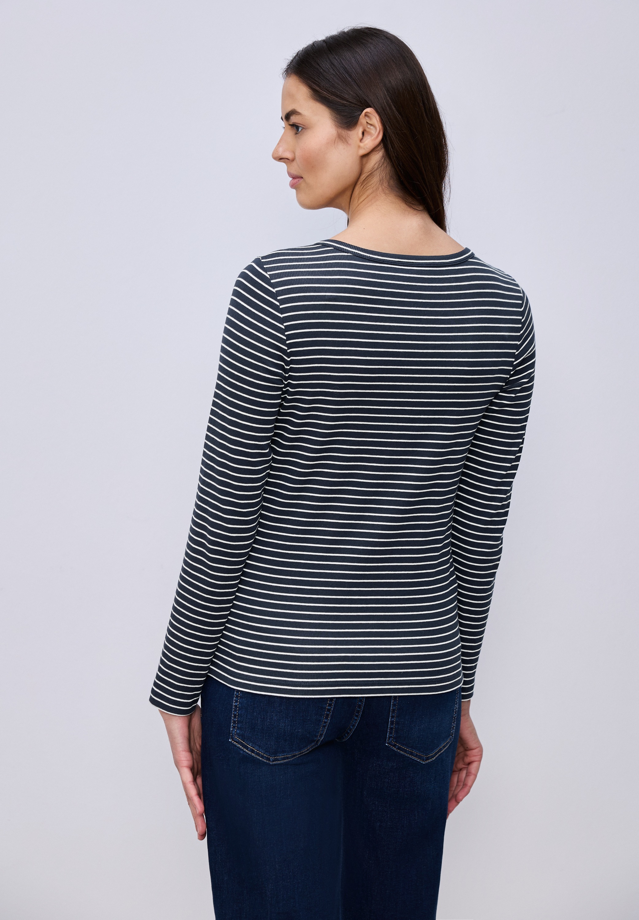 STREET ONE Langarmshirt im soften Baumwoll-Mix günstig online kaufen