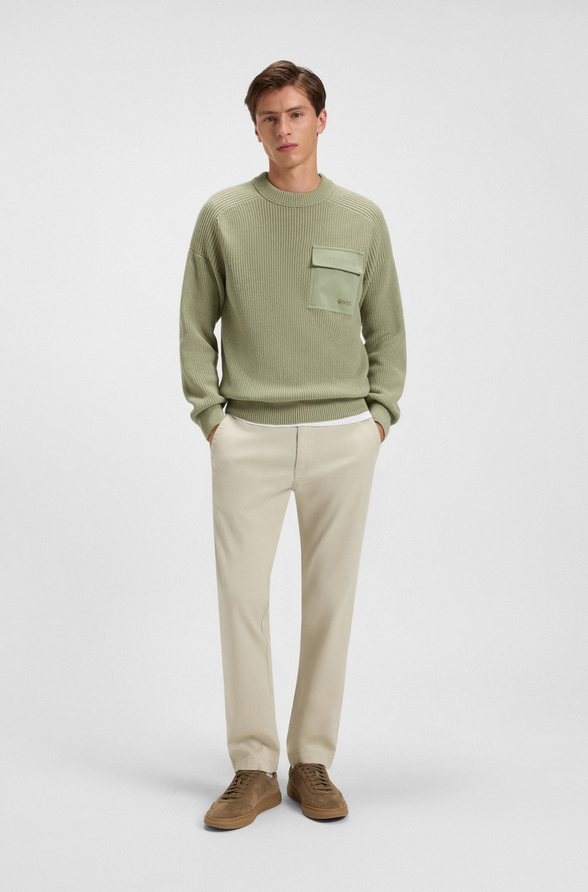BOSS ORANGE Strickpullover »Kalamaro«, mit Brusttasche