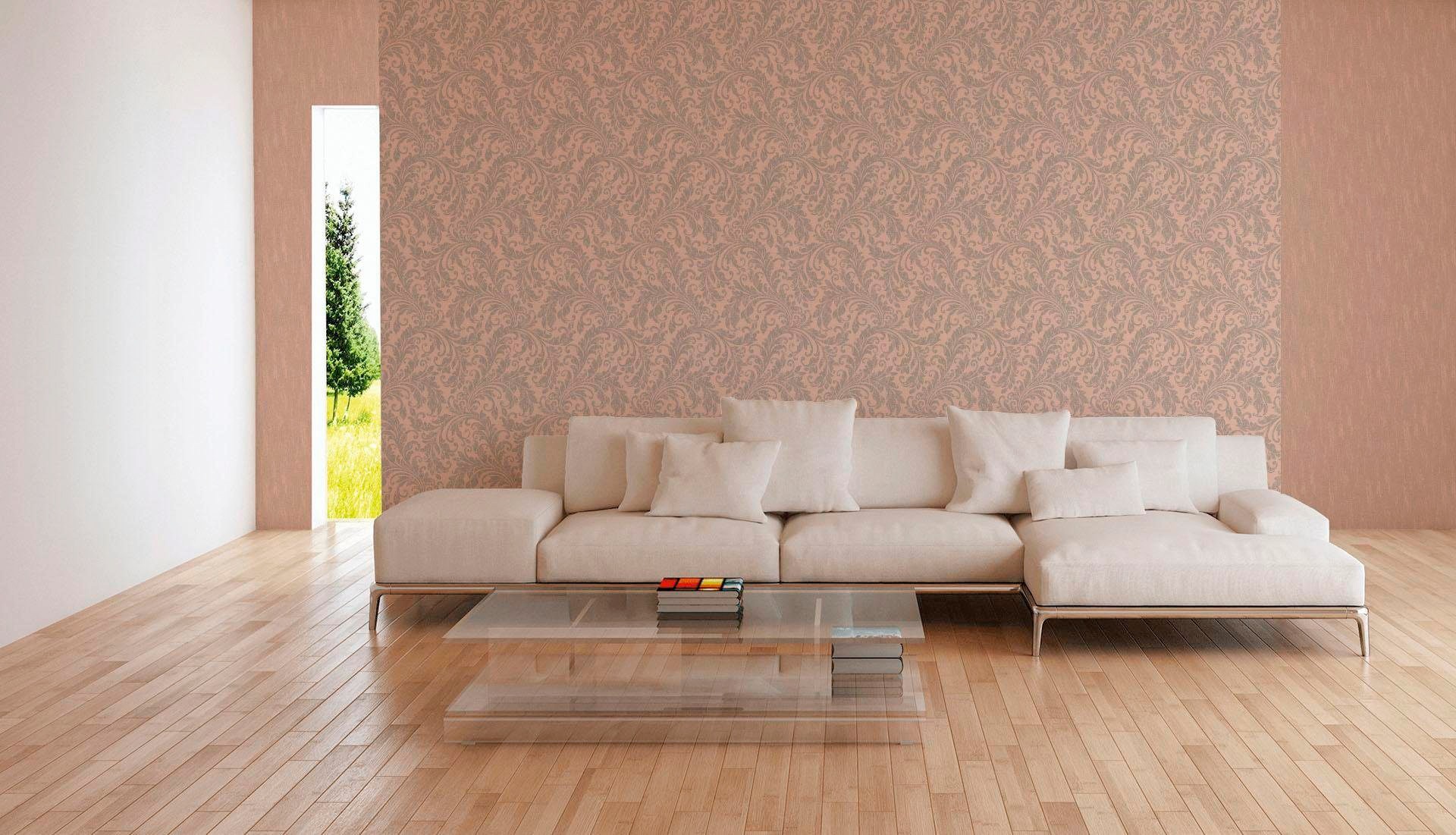 living walls Textiltapete »Di Seta«, uni-einfarbig-unifarben, Uni Tapete einfarbig Tapeten Wohnzimmer Schlafzimmer Küche modern Büro