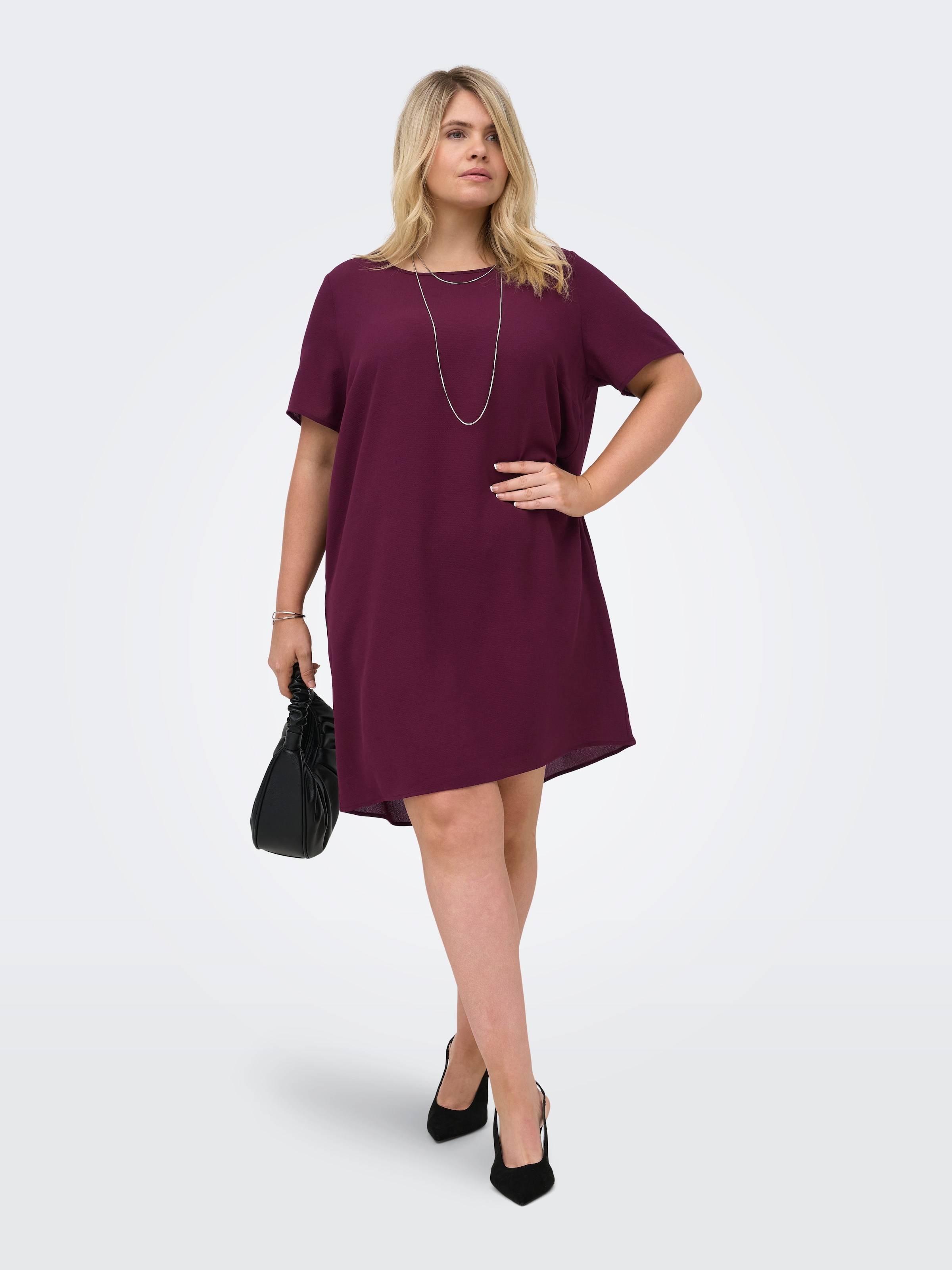 ONLY CARMAKOMA Sommerkleid »CARLUX SS TUNIC DRESS WVN NOOS« Materialmix, loose fit