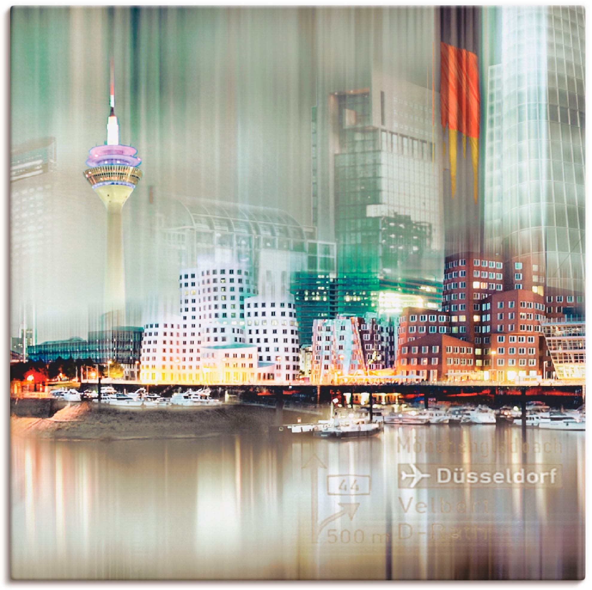 Artland Paveikslas »Düsseldorf Skyline Collage...