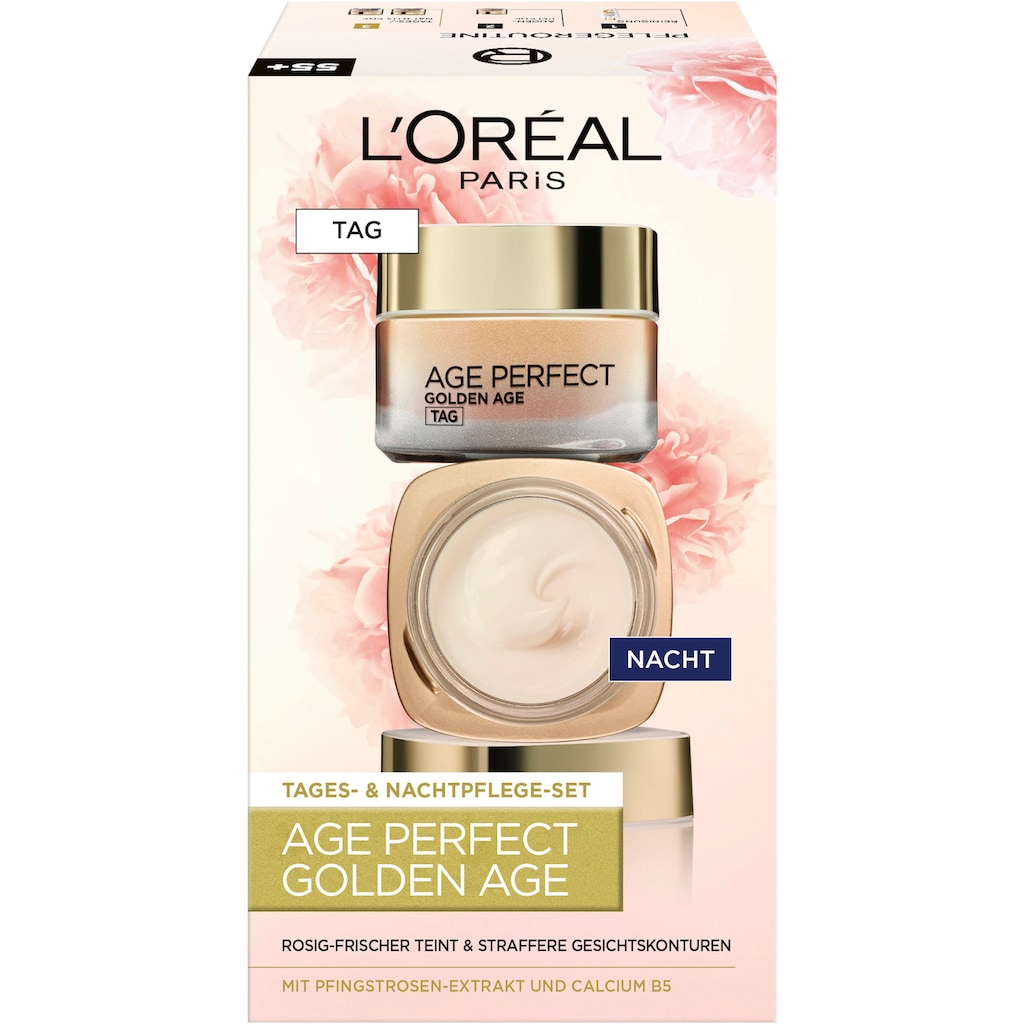 L'ORÉAL PARIS Gesichtspflege-Set »Age Perfect Golden Age Tag und Nacht«, (Set, 2 tlg.), mit Neo-Calcium