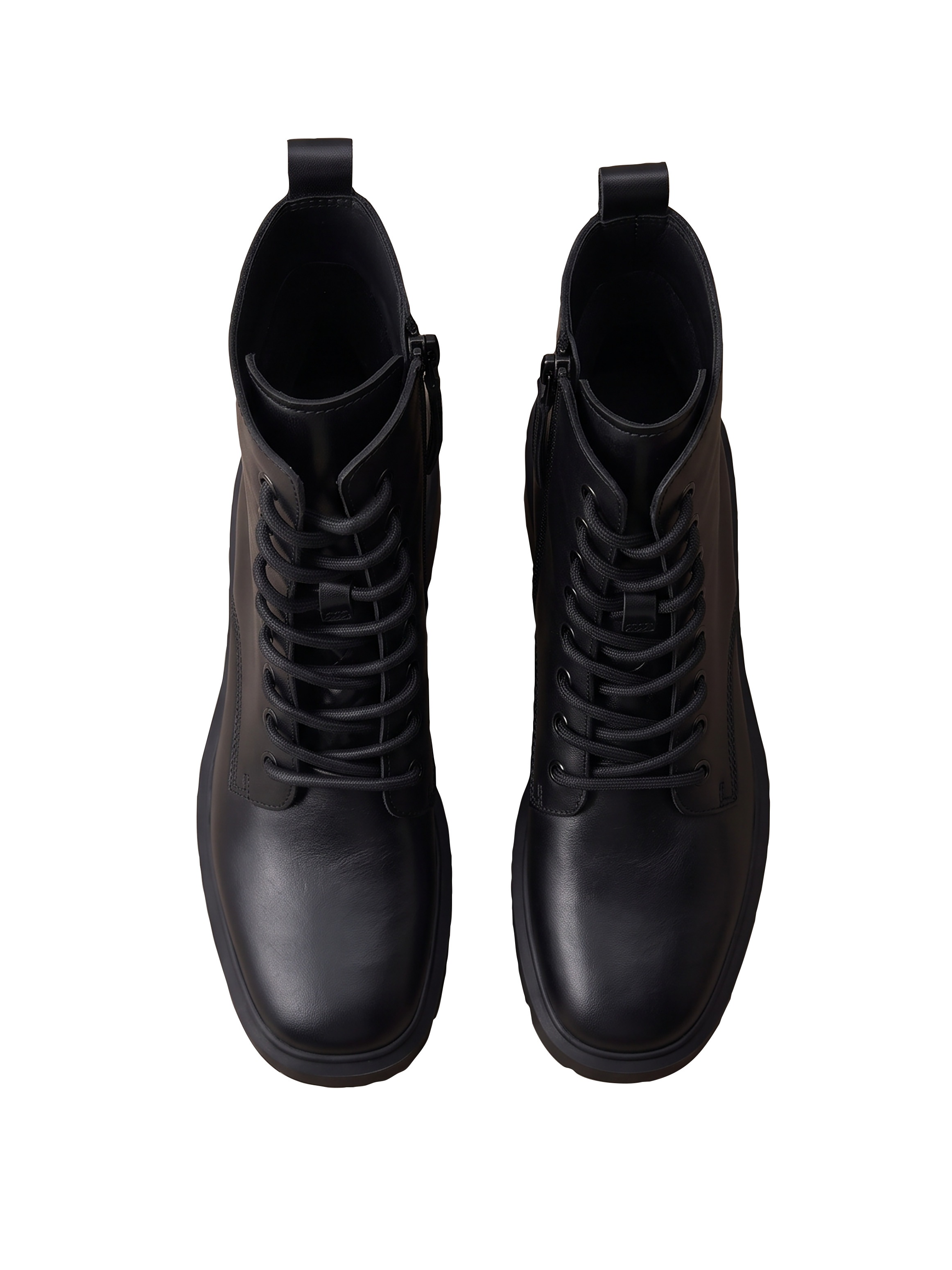 Calvin Klein Schnürstiefelette »BLOCK HEEL ANK BOOT LACEUP LTH«  Schnürboots mit Blockabsatz und Anziehlasche