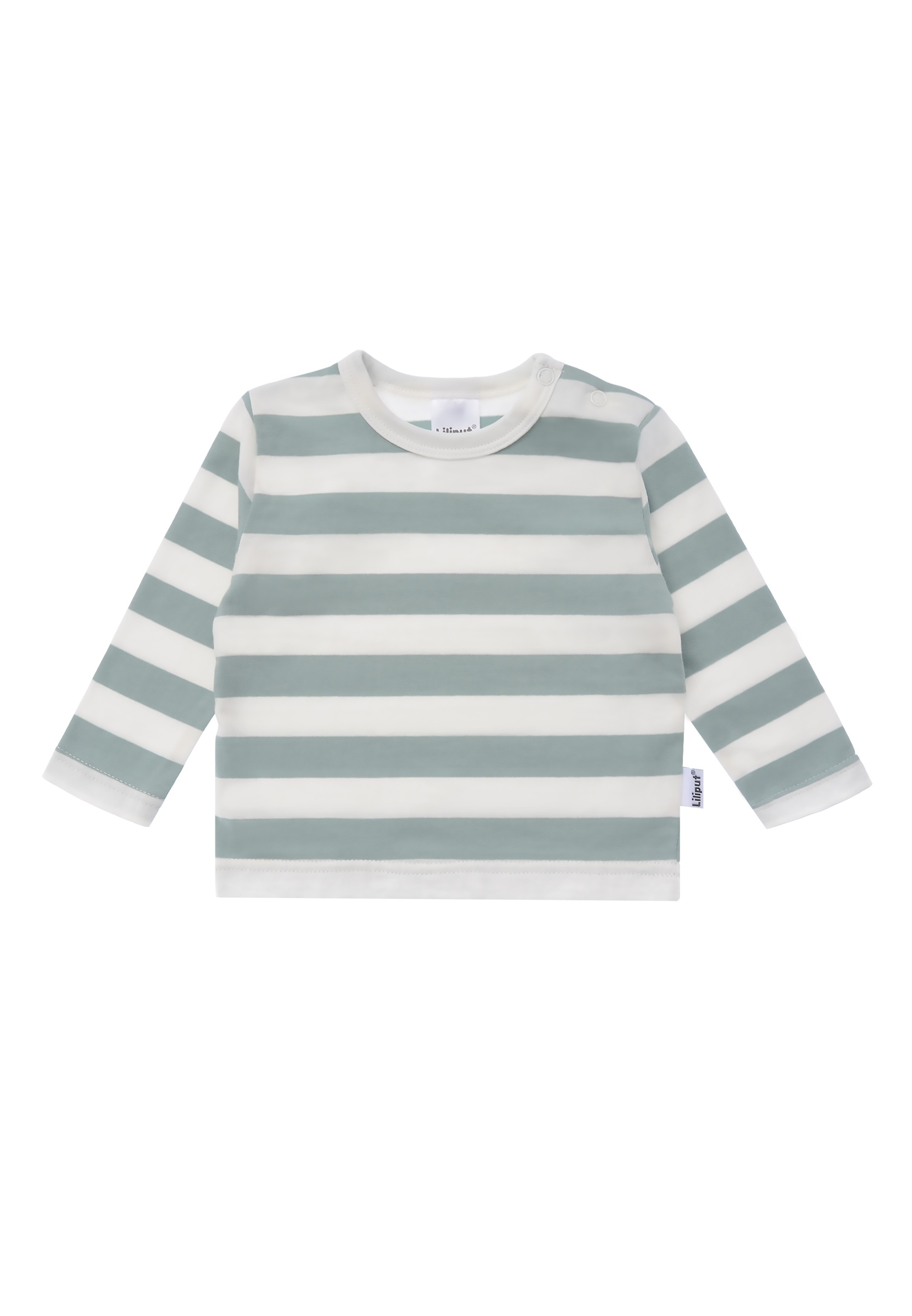 Liliput Langarmshirt »schilf-ecru und rosé-ecru geringelt«, mit Druckknöpfen auf der Schulter