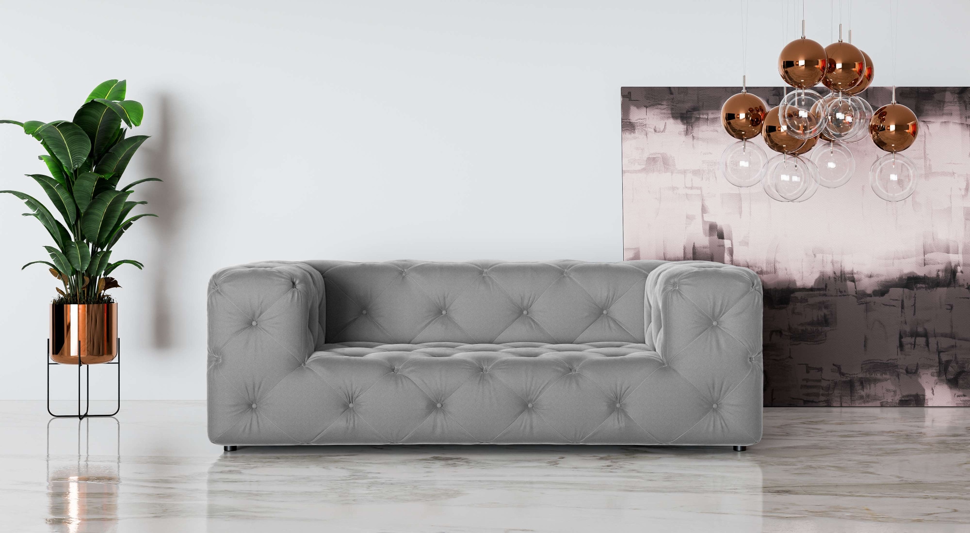 Places of Style 2-Sitzer "FOLLINA", 2-Sitzer Sofa mit klassischer Chesterfi günstig online kaufen