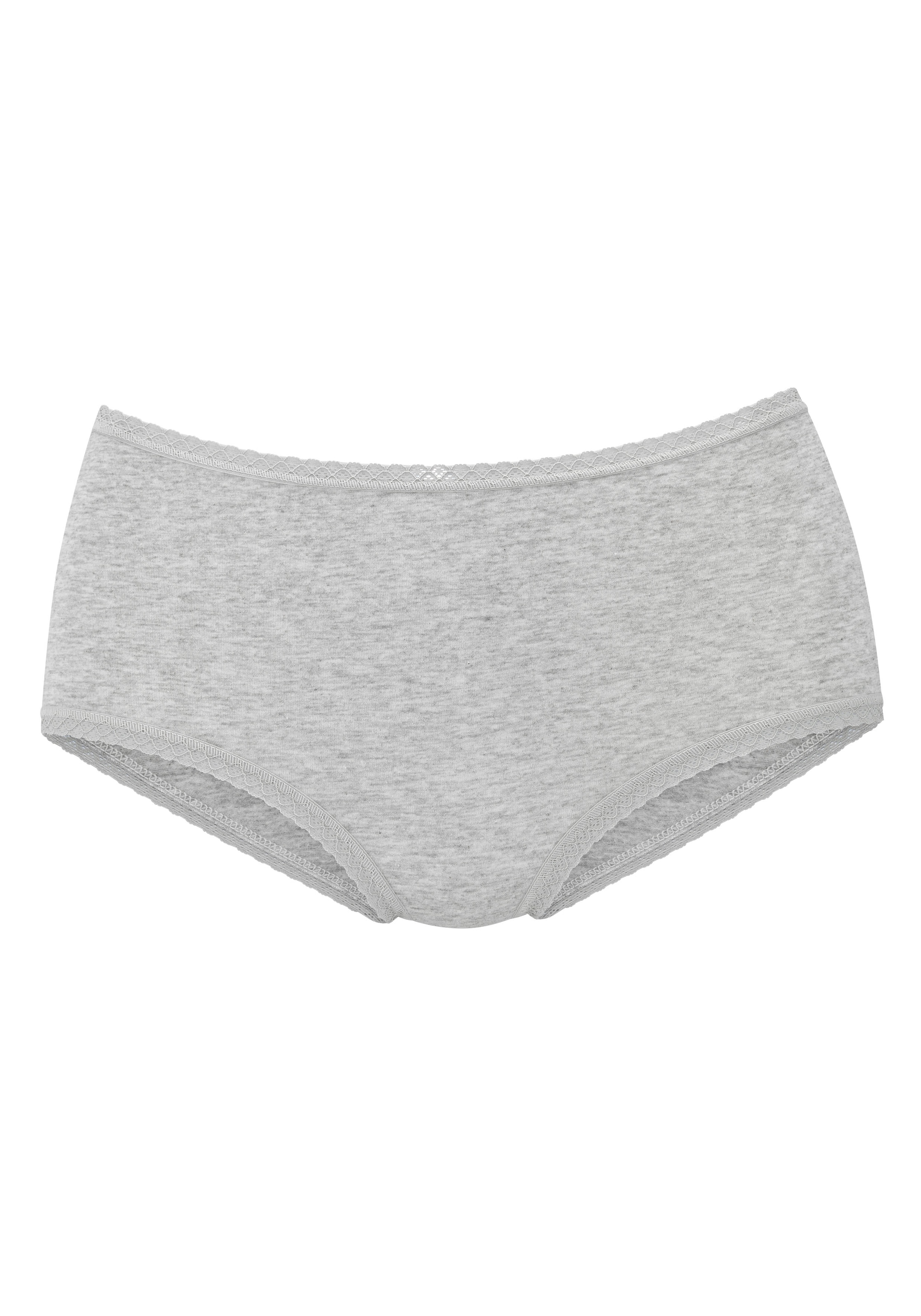Vivance Taillenslip, (7er-Pack), aus weicher Baumwollqualität mit feiner Spitzeneinfassung