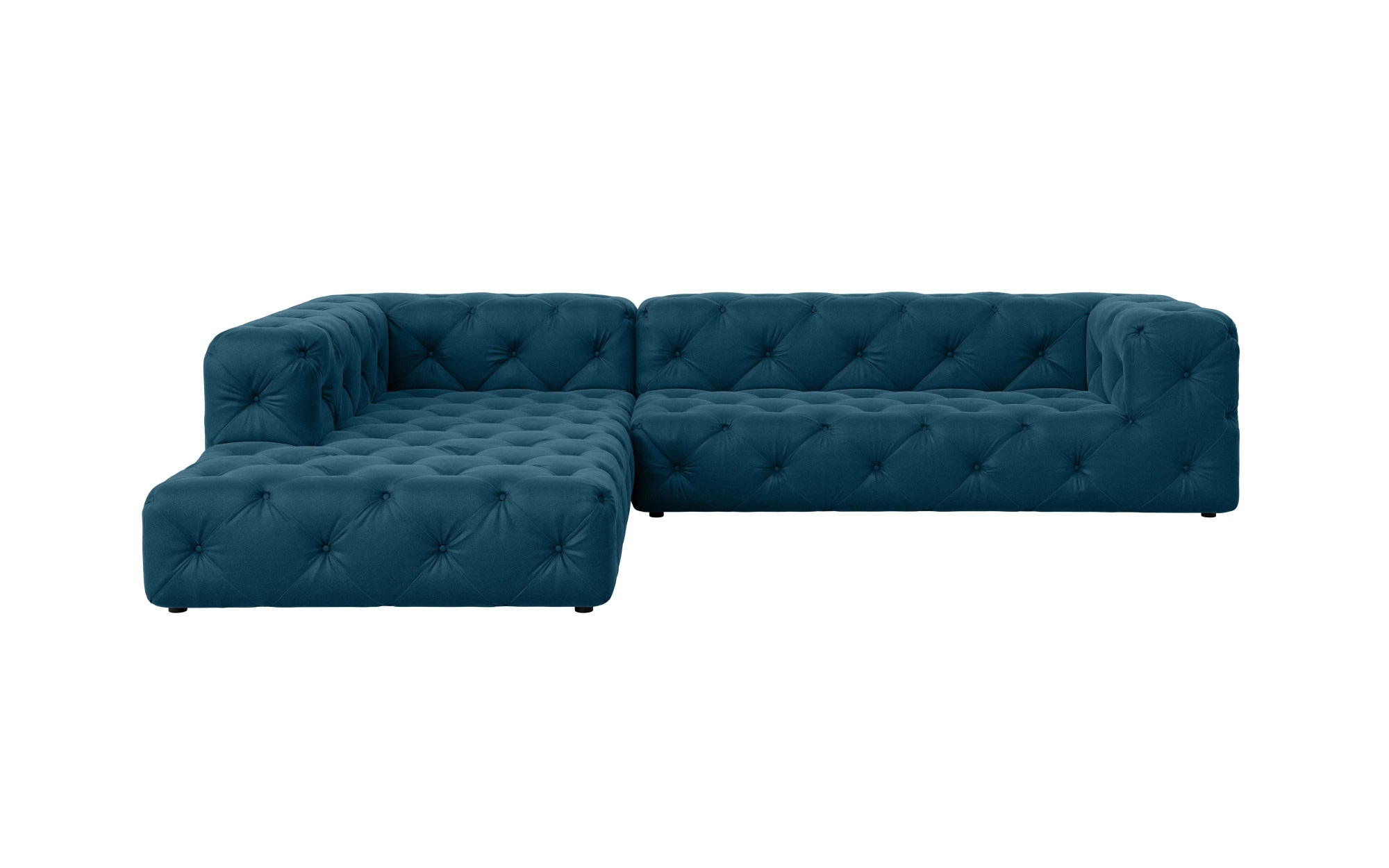 Places of Style Ecksofa »FOLLINA«, L-Form, mit klassischer Chesterfield-Knopfheftung