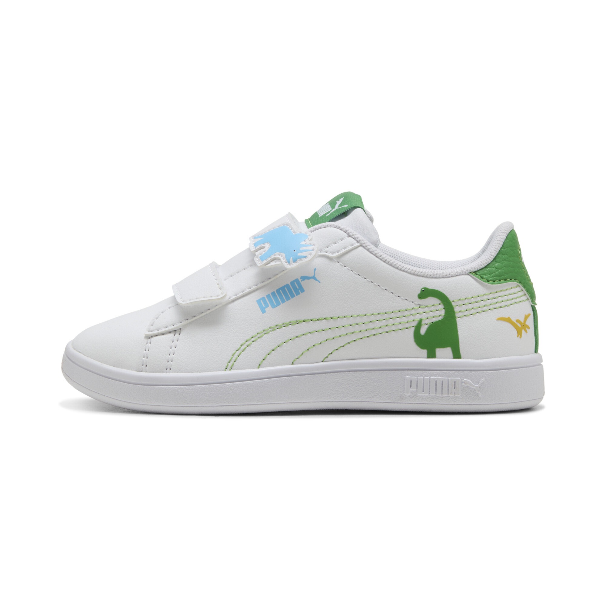 Puma Smash 3.0 Dino Sneakers Kids White Green 30 2