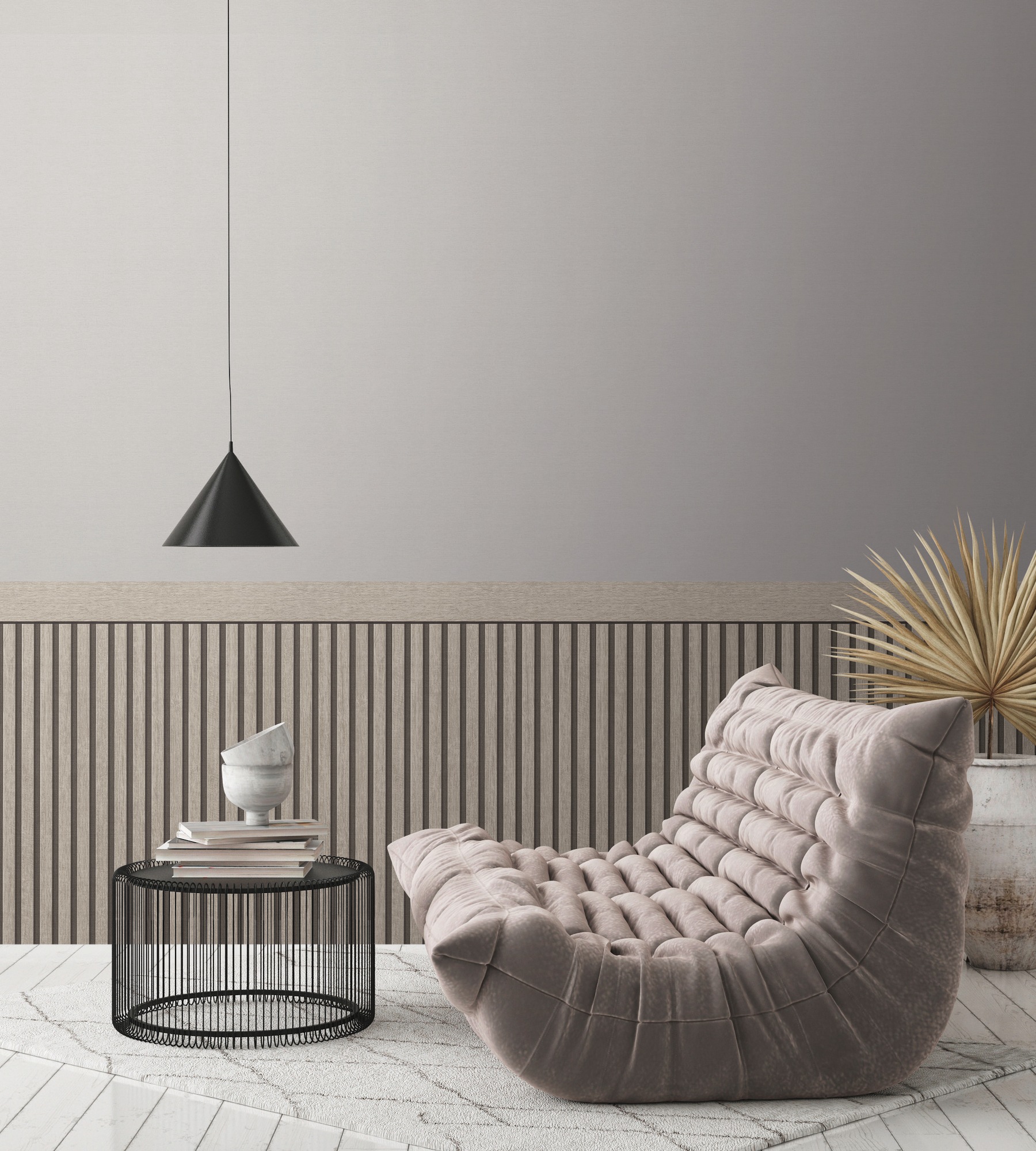 living walls Vliestapete »Wallpanel Tapete Wandpaneele Mustertapete Holzpaneele Natur« matt strukturiert Vliestapete Holz-Optik für Schlafzimmer Küche Wohnzimmer Wandpaneele