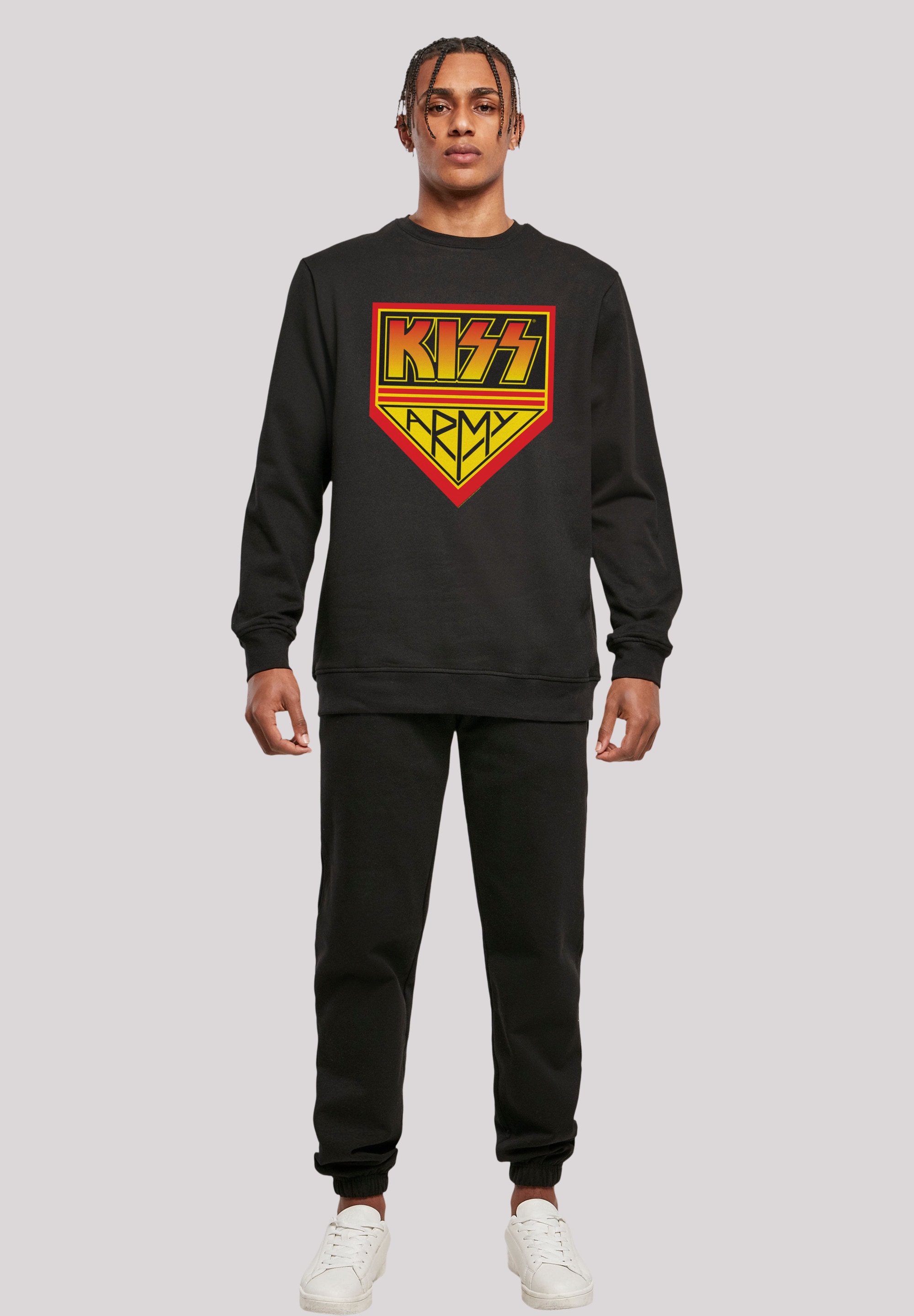 F4NT4STIC Sweatshirt »Kiss Rock Band Army Logo«, Premium Qualität, Musik, By Rock Off
