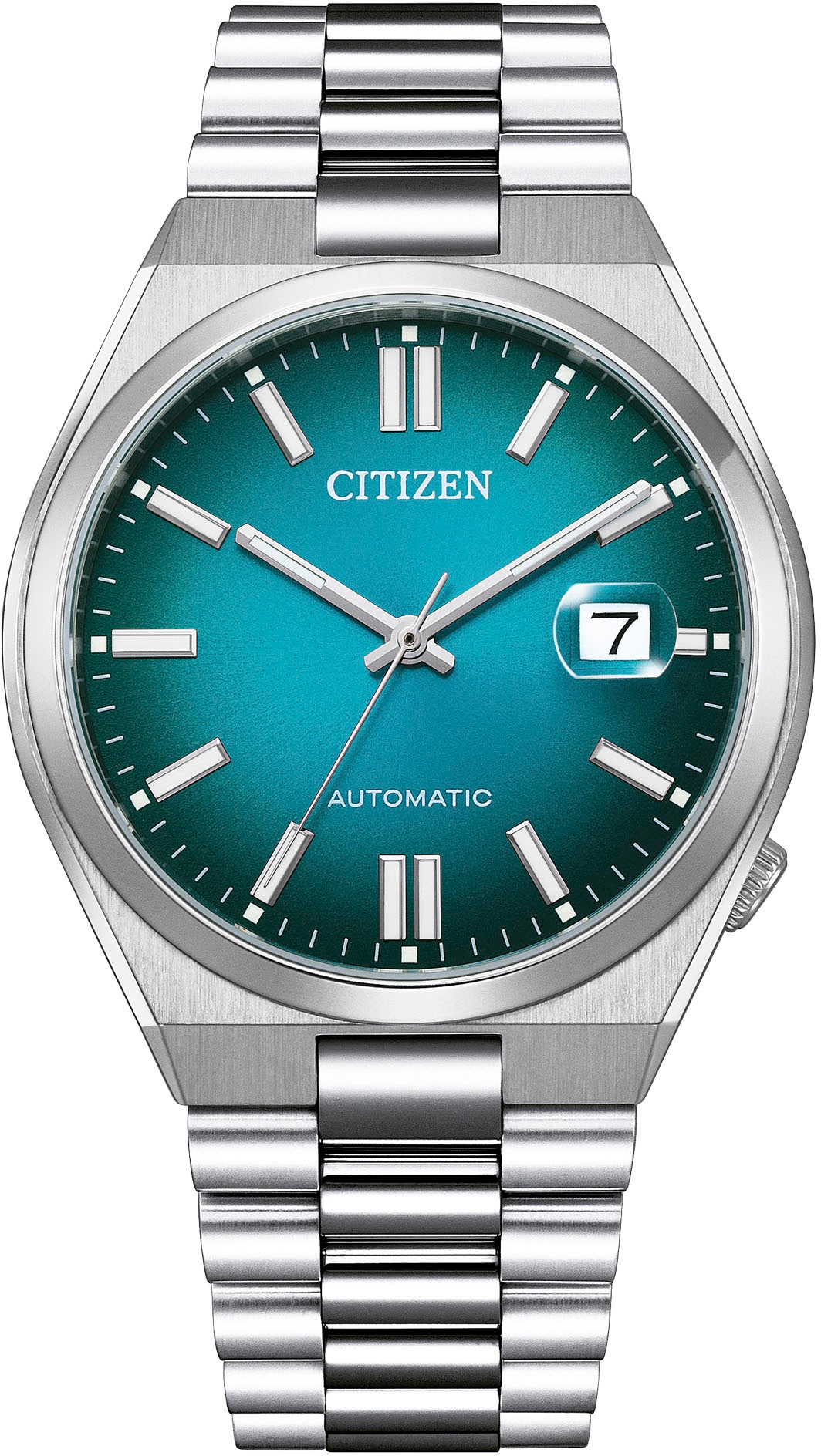 CITIZEN Damen Automatikuhr "TSUYOSA 60h", silber, Armbanduhren, Armbanduhr, Damenuhr, Herrenuhr, Edelstahlarmband, Saphirglas, Datum