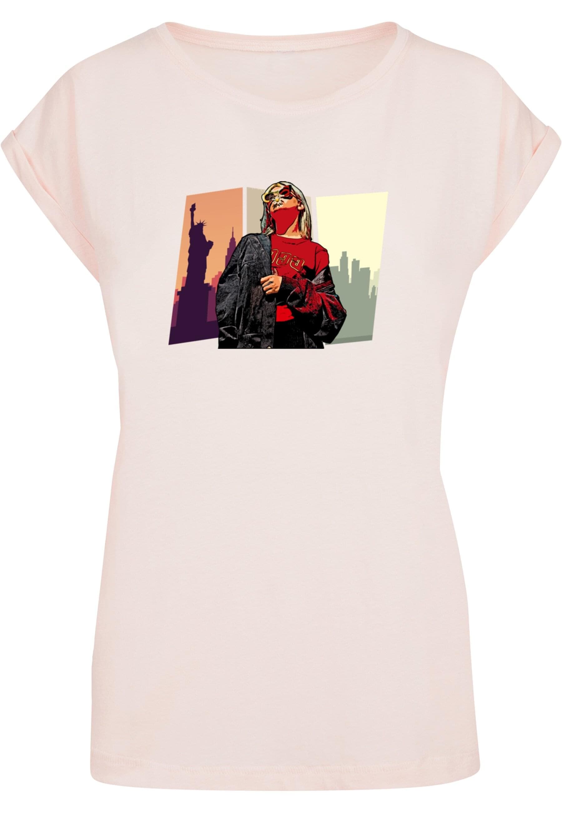 Merchcode T-Shirt "Merchcode Damen Laides Grand Red Girl Extended Shoulder günstig online kaufen