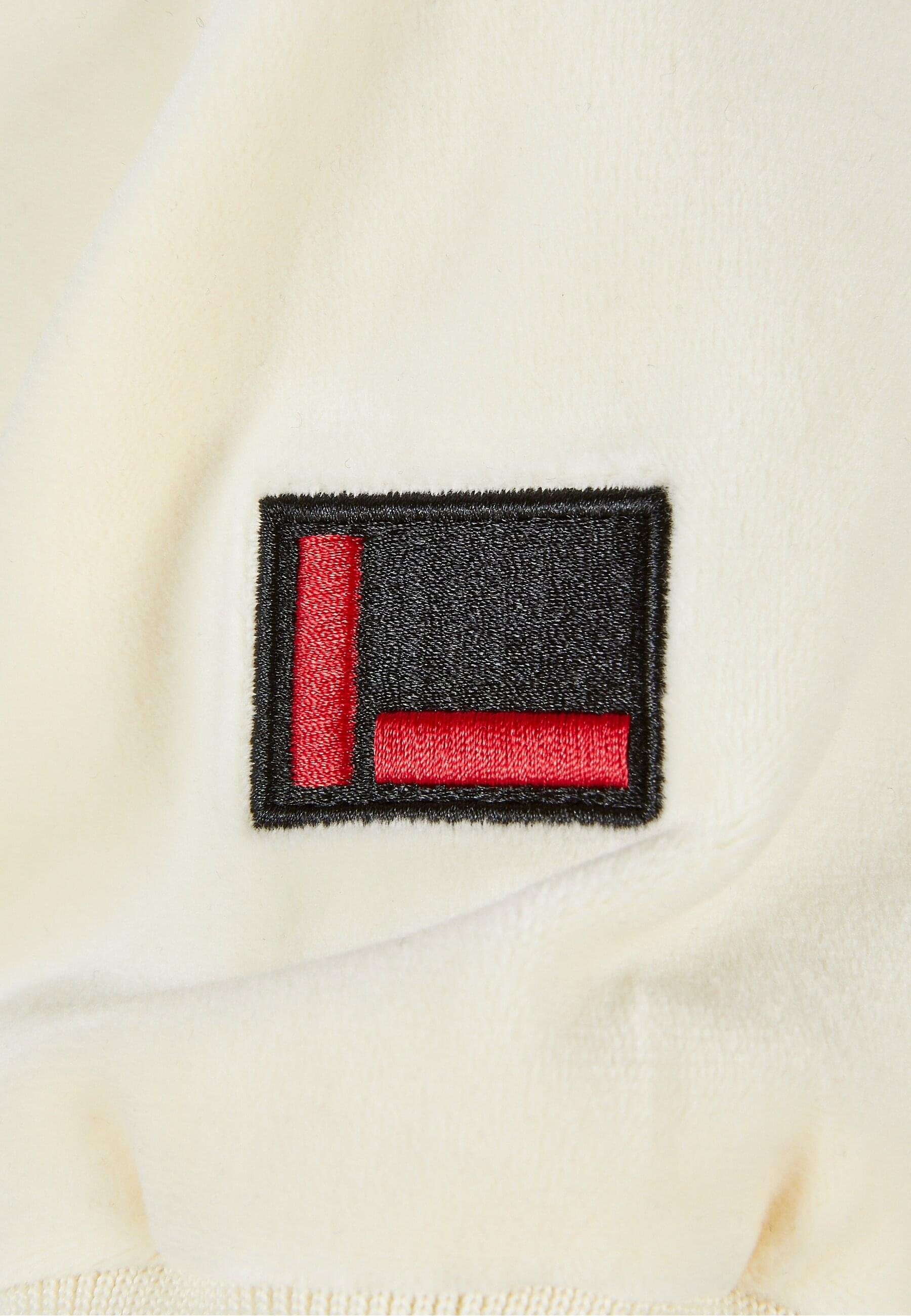 Fubu Kapuzenpullover »Fubu Damen FW224-020-1 Signature Velours Zip Hoodie offwhite« 1 Stk. tlg.