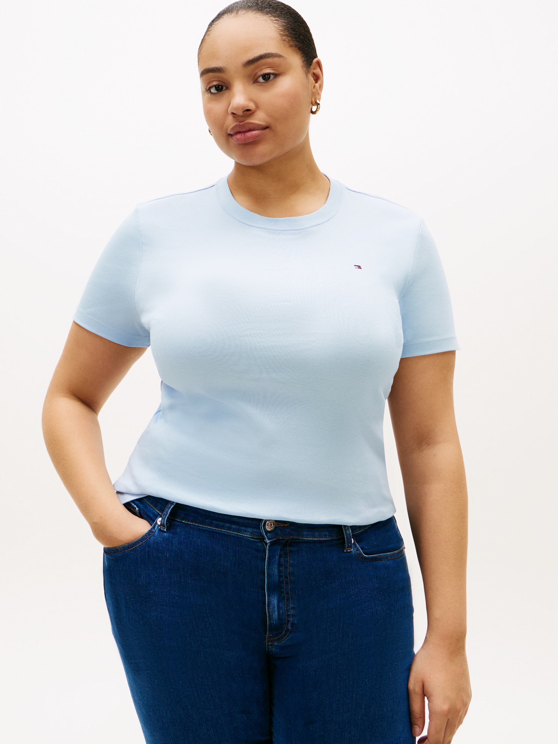 Tommy Hilfiger Curve T-Shirt »CRV SLIM CODY C-NK SS« in großen Größen