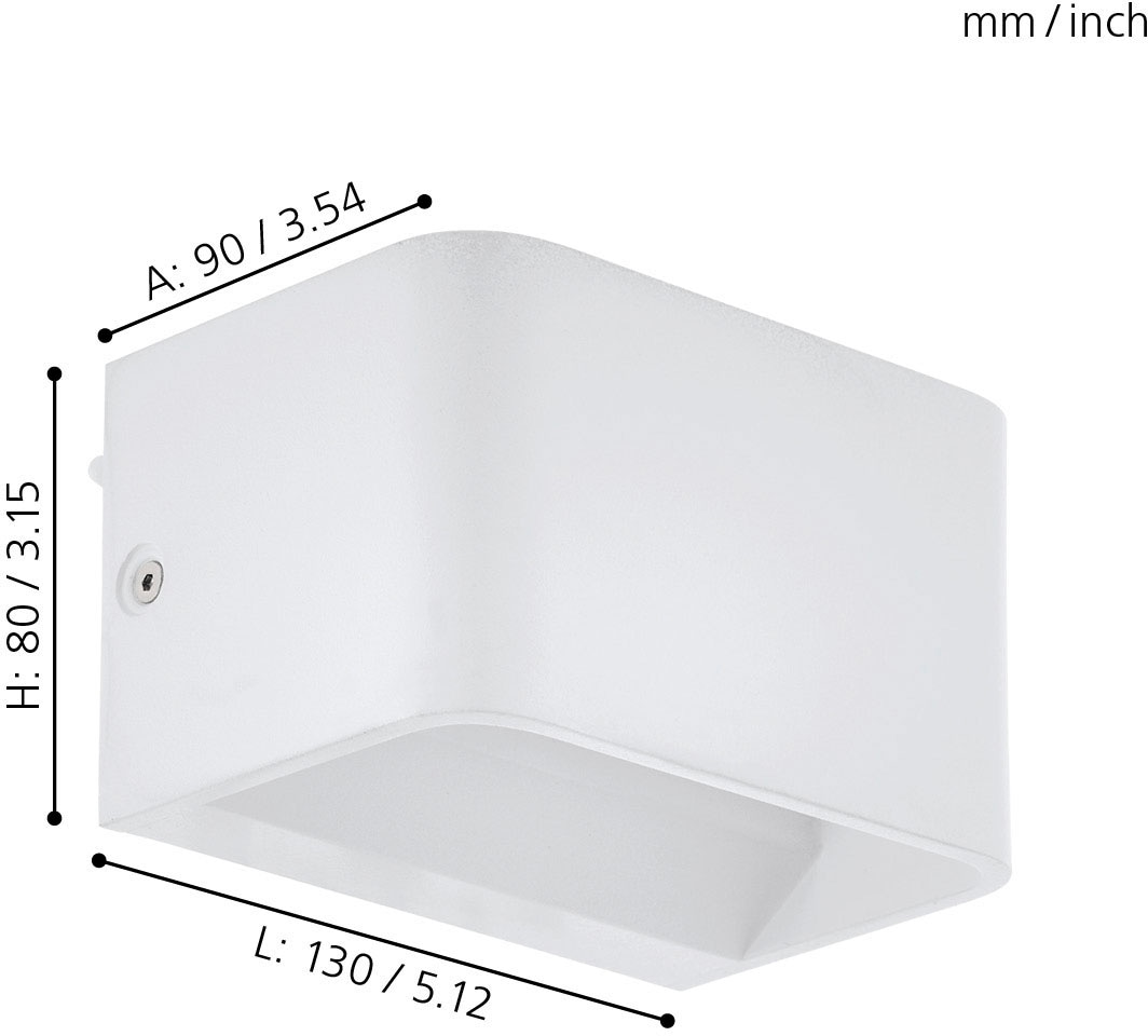 EGLO Wandleuchte »SANIA 4«, 1 flammig, Leuchtmittel LED-Board | LED fest integriert