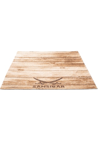 Sansibar Teppich »Keitum 009«, rechteckig, 3 mm Höhe, Flachgewebe, Motiv Holzdielen &... kaufen