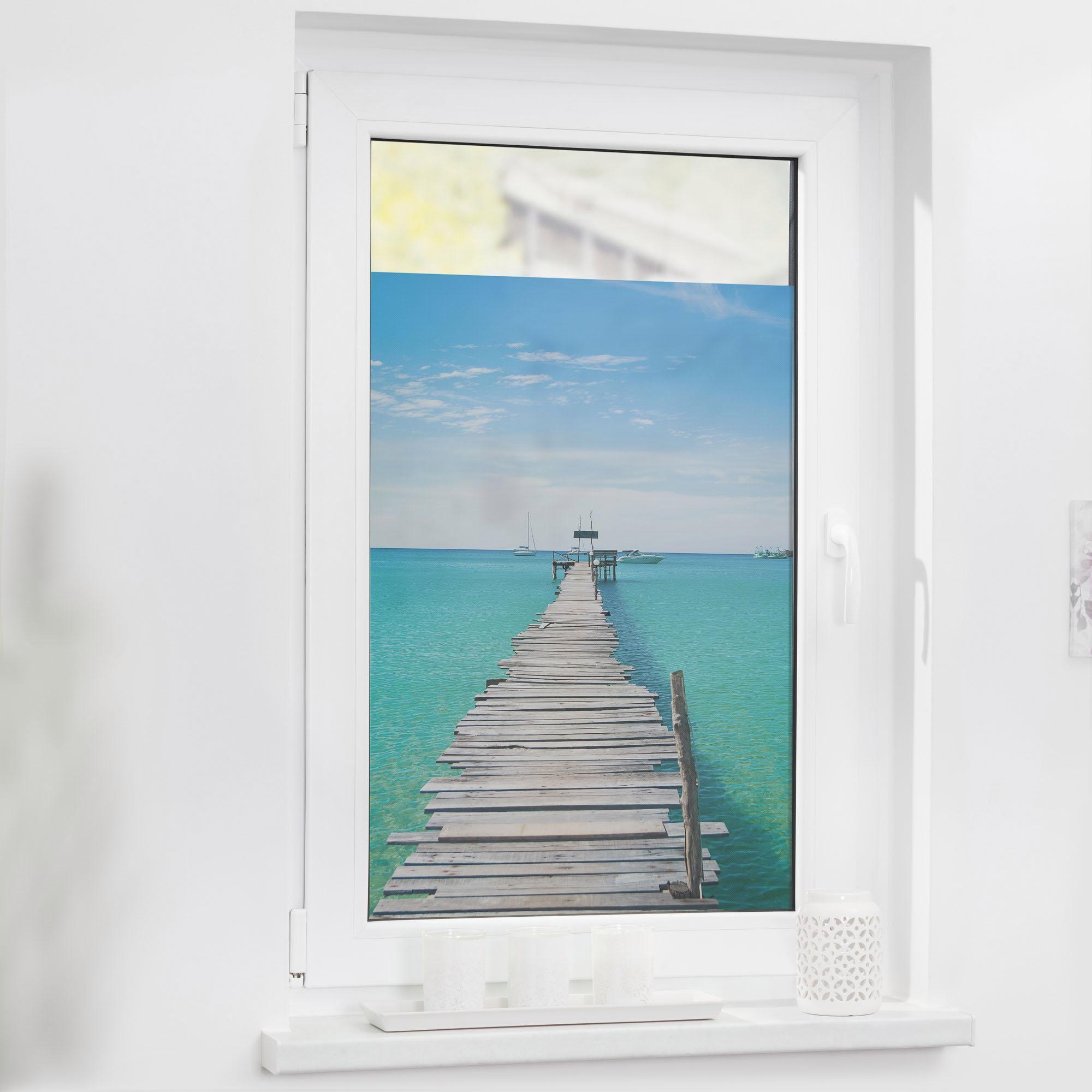 LICHTBLICK ORIGINAL Fensterfolie "El Mar" 1 Stk. blickdicht strukturiert Kl günstig online kaufen