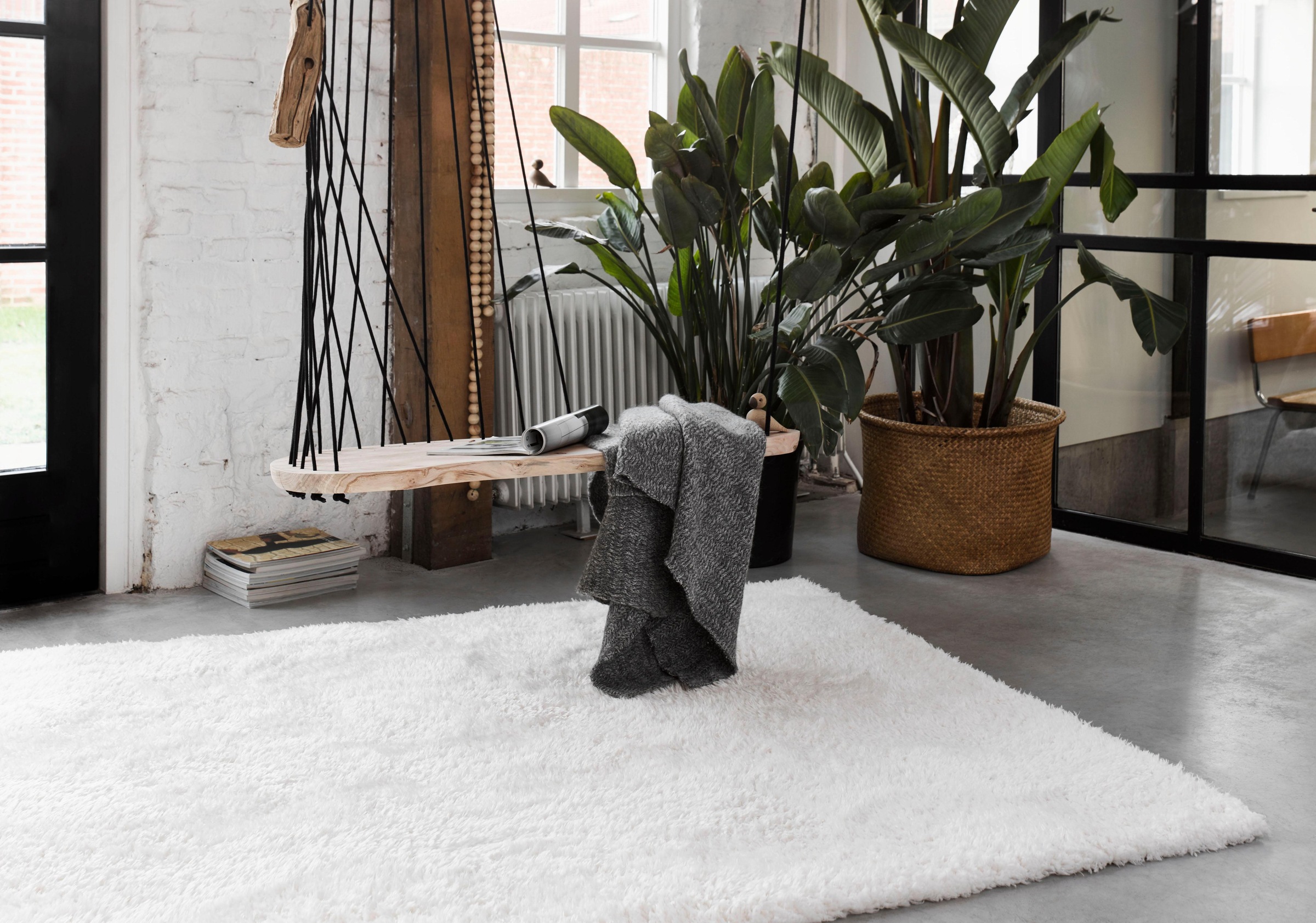 Wecon home Hochflor-Teppich »Toubkal«, rechteckig, 50 mm Höhe, Wohnzimmer