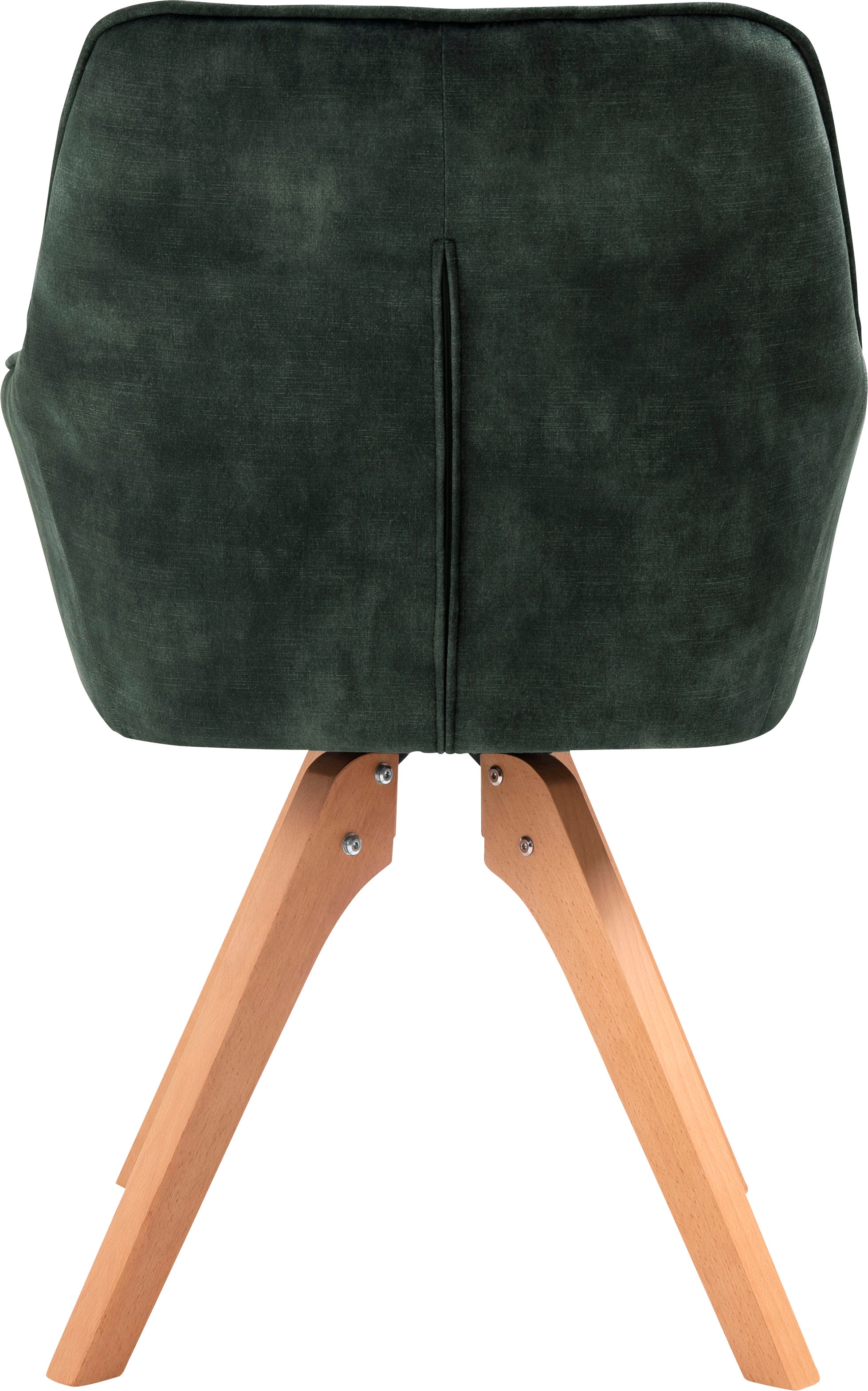 SalesFever Armlehnstuhl »Växjö - Esszimmerstuhl Komfort und Stil«, 1 St., Samtvelours-Polyester, Sitzkomfort neu definiert: 180° Drehplatte inklusive!