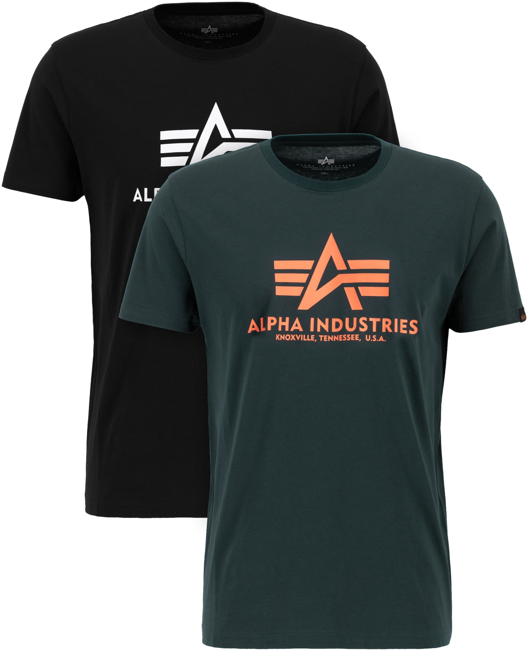 Alpha Industries Rundhalsshirt "Basic T 2 Pack" Set, 2 Stk. günstig online kaufen