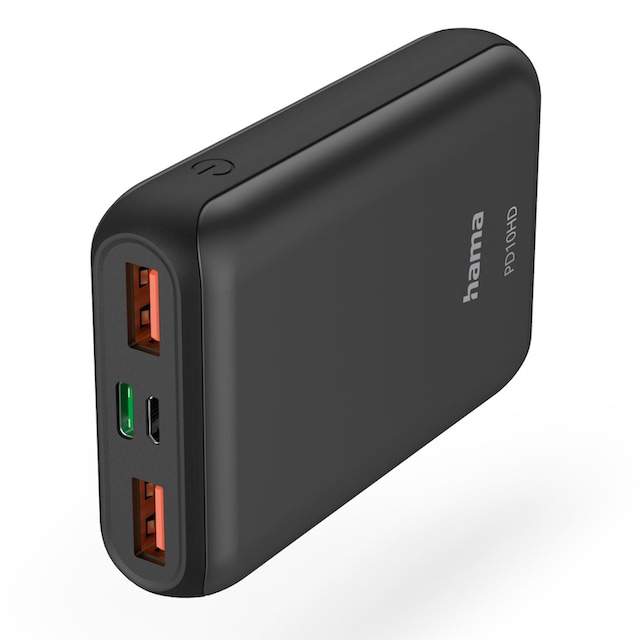 Hama Powerbank »Powerbank 10000mAh, 3 Ausgänge: 2x USB-A, 1x USB-C, für  Schnellladen«, 10000 mAh, 3,7 V | BAUR