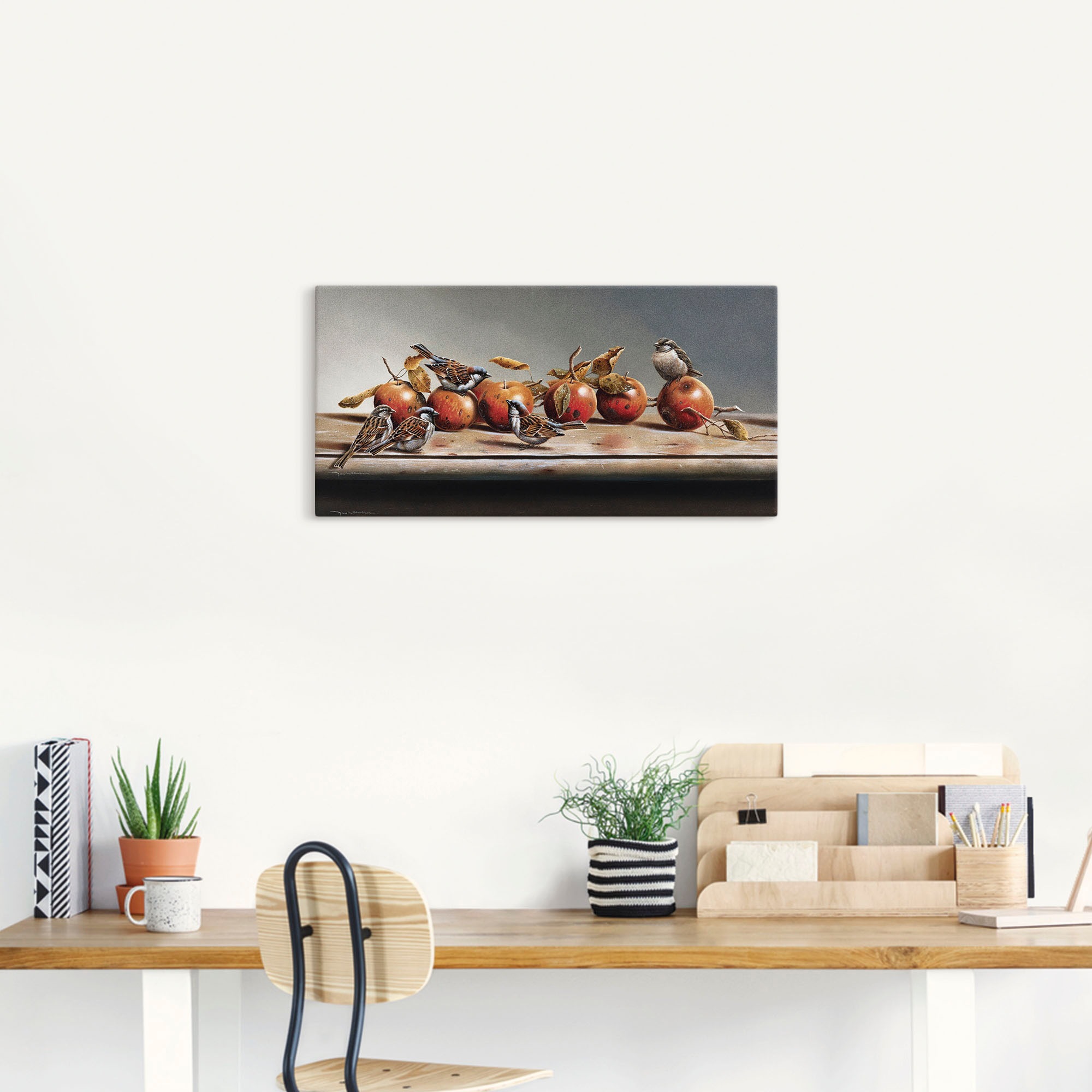 Artland "Haus Spatzen II" Arrangements 1 Stk. tlg. auf Holzrahmen gespannt günstig online kaufen