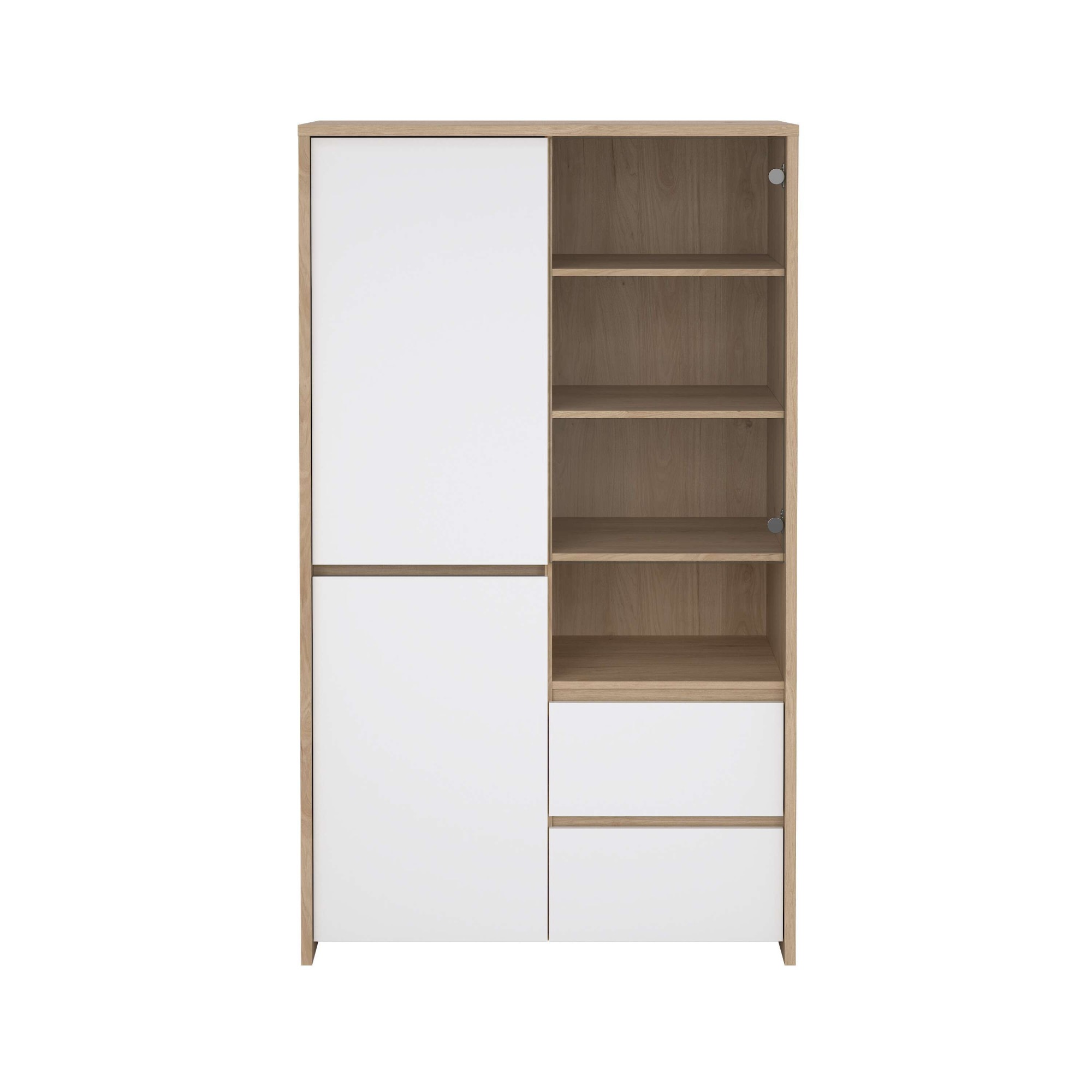 INOSIGN Vitrine »Next Standvitrine, Vitrinenschrank, mit Glastür, Stauraum«, mit 2 Türen, 1 Glastür, 2 Schubladen, Höhe 170 cm, Breite 100 cm