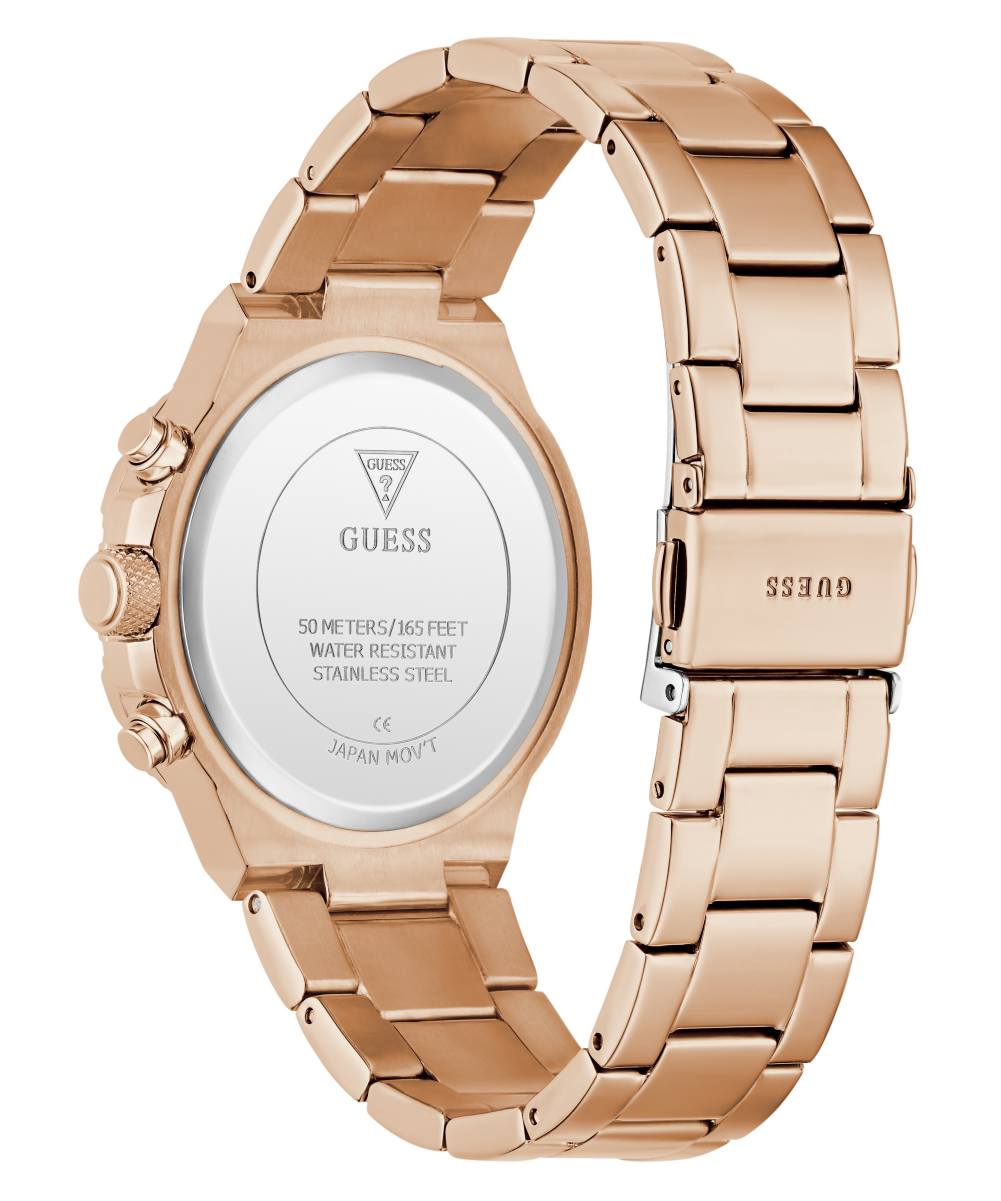 Guess Multifunktionsuhr »HARLOW« Quarzuhr, Armbanduhr, Damenuhr, Edelstahlarmband, Datum