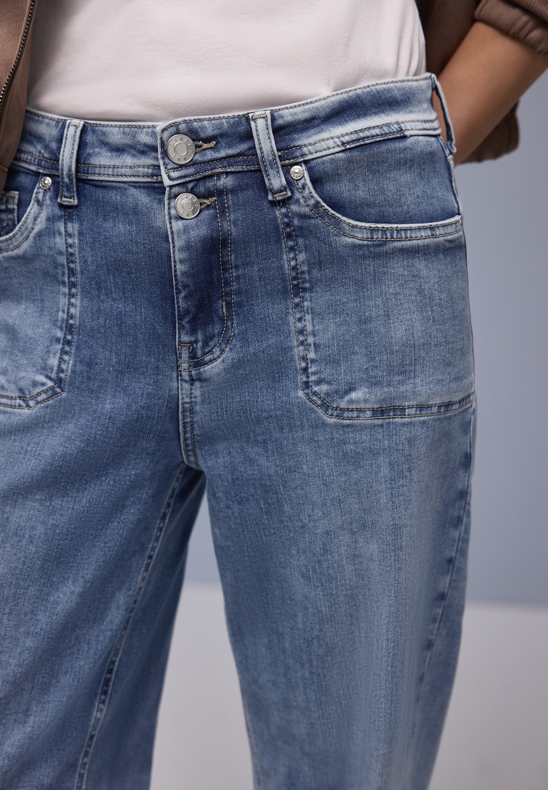 STREET ONE 5-Pocket-Jeans »Style Emee« mit weitem Bein