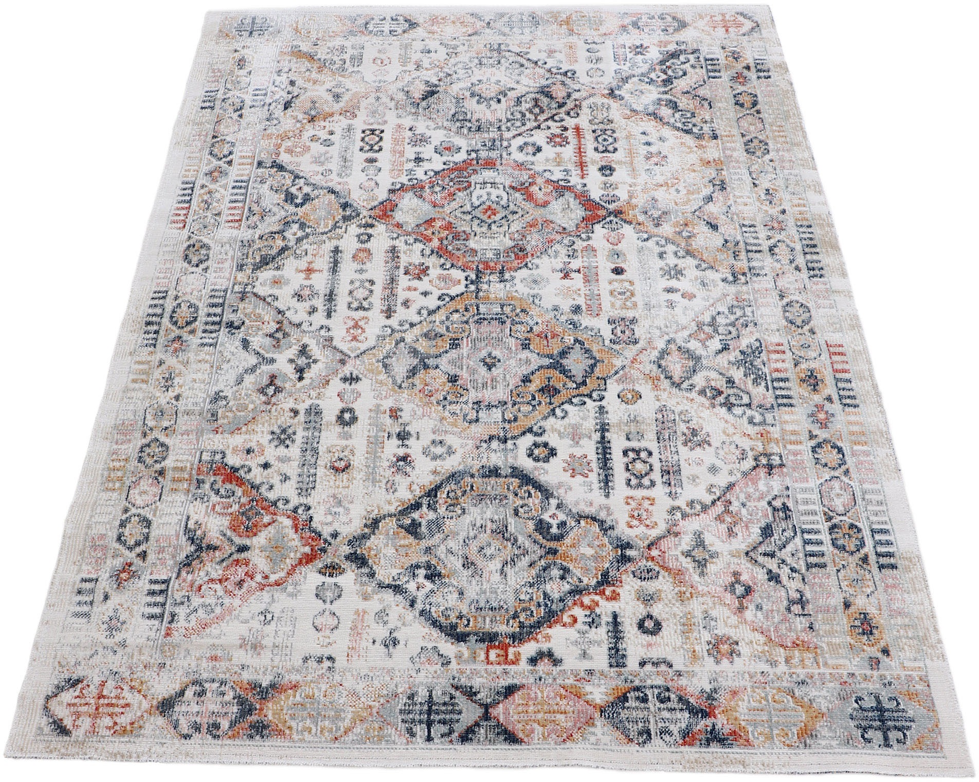 carpetfine Teppich "Omen 2" rechteckig 3 mm Höhe Orient Vintage Look günstig online kaufen
