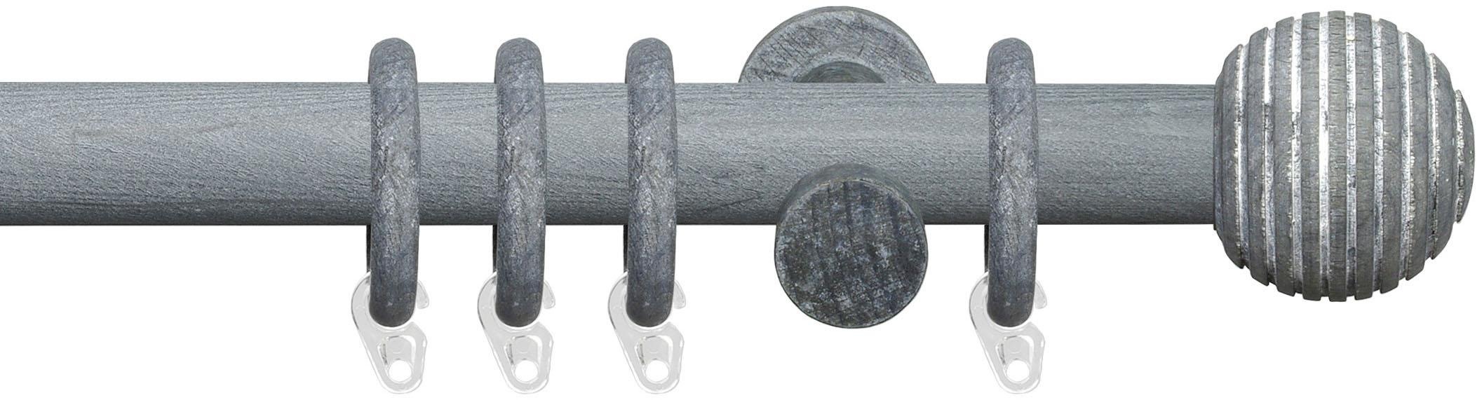 Liedeco Gardinenstange "Terra Kugel mit Streifen" Ø 28 mm 1 läufig-läufig F günstig online kaufen