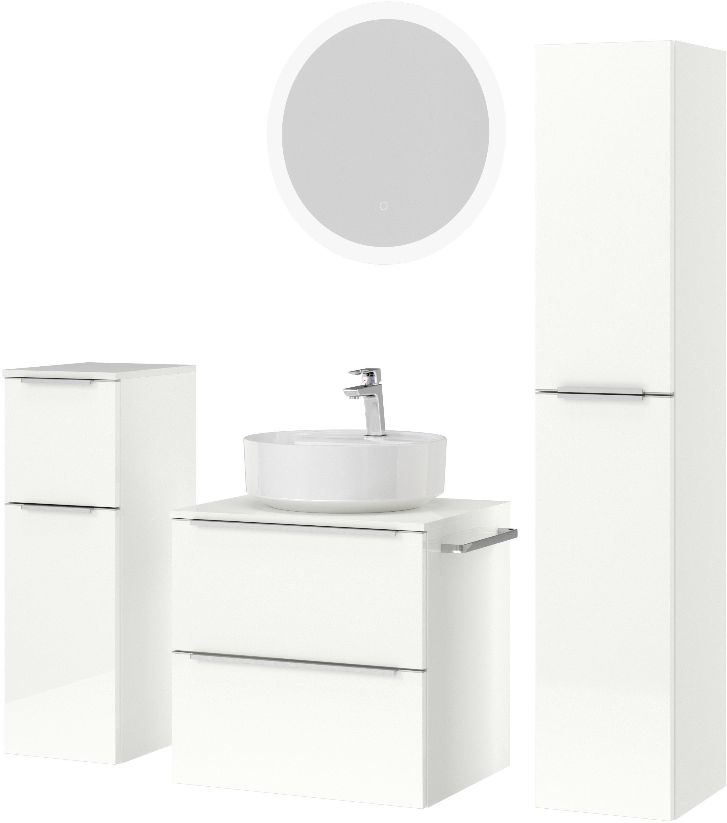 nobilia Badmöbel-Set "Alvene" vormontiert, mit Soft-Close, 4 Stk. tlg. günstig online kaufen