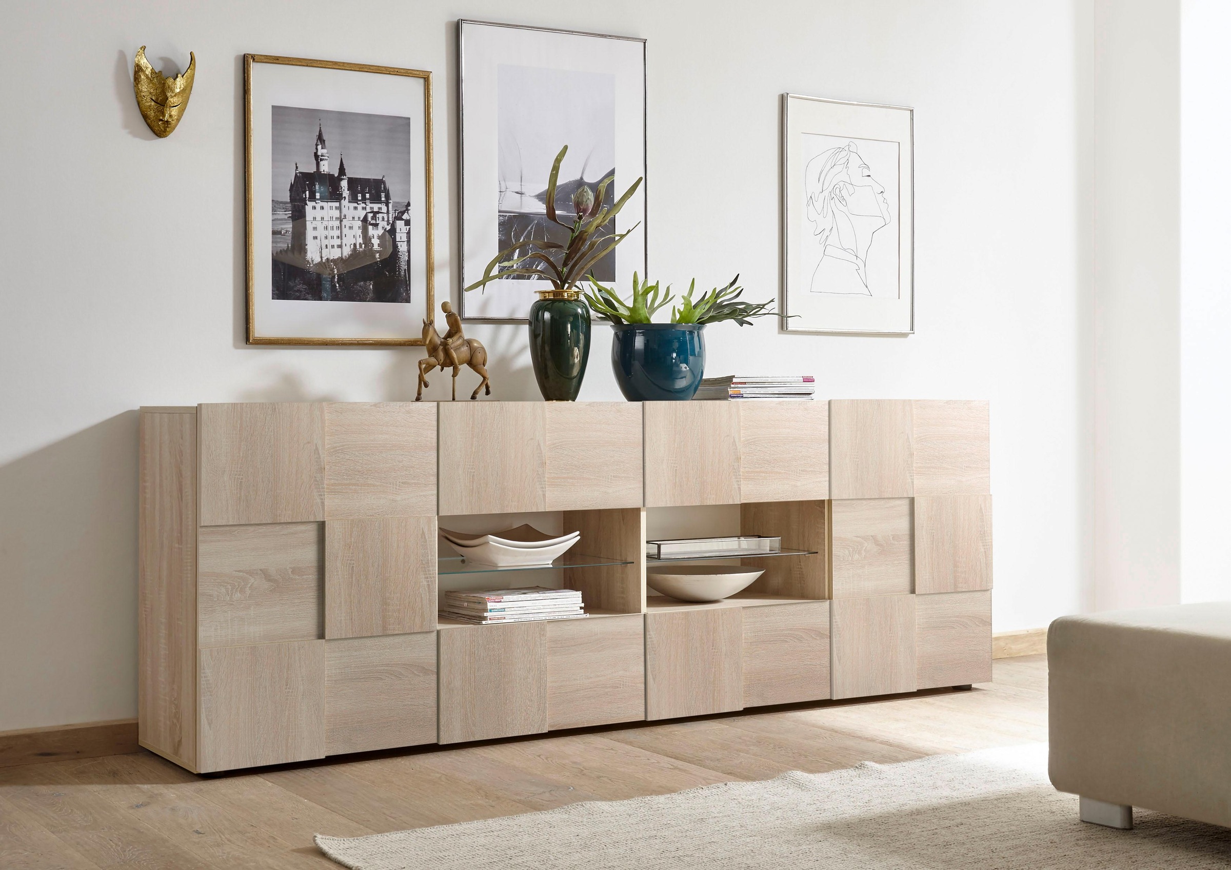 INOSIGN Sideboard "Dama Breite 241, Kommode 2 Türen u. 4 Schubkästen, Anric günstig online kaufen