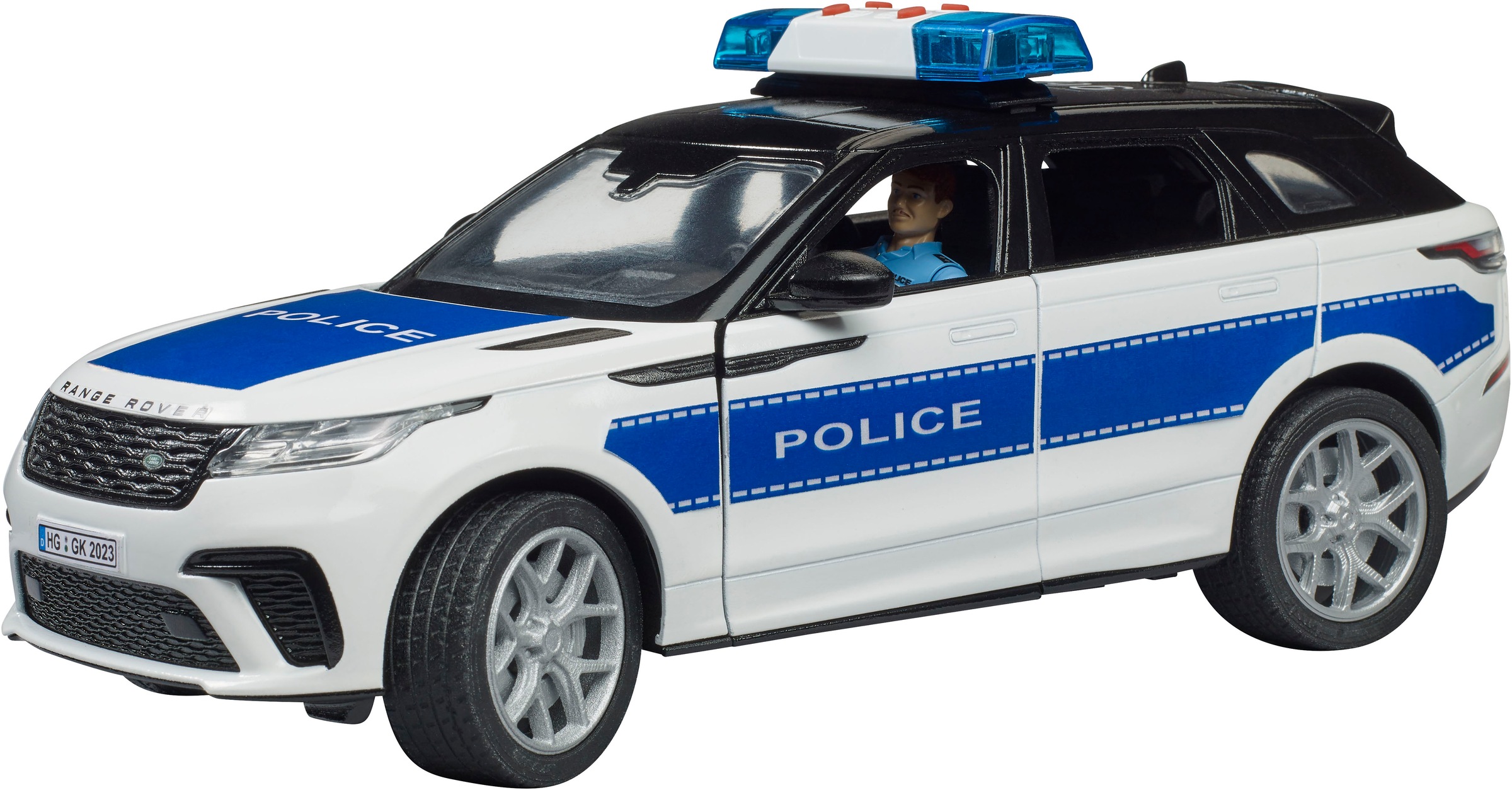 Bruder® Spielzeug-Auto »Range Rover Velars Polizei 1:16 mit Polizist (02890)«, Mit Licht und Sound; Made in Europe