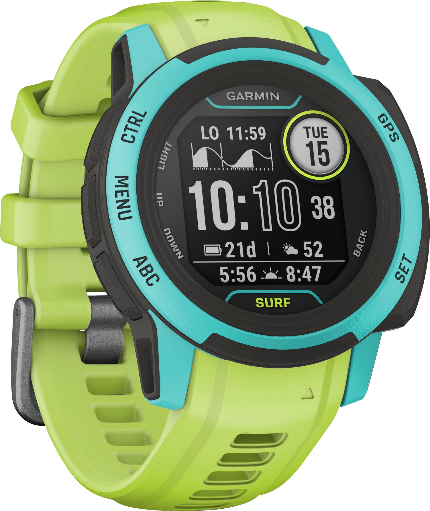 Smartwatch »INSTINCT 2S SURF EDITION«, (Garmin)
