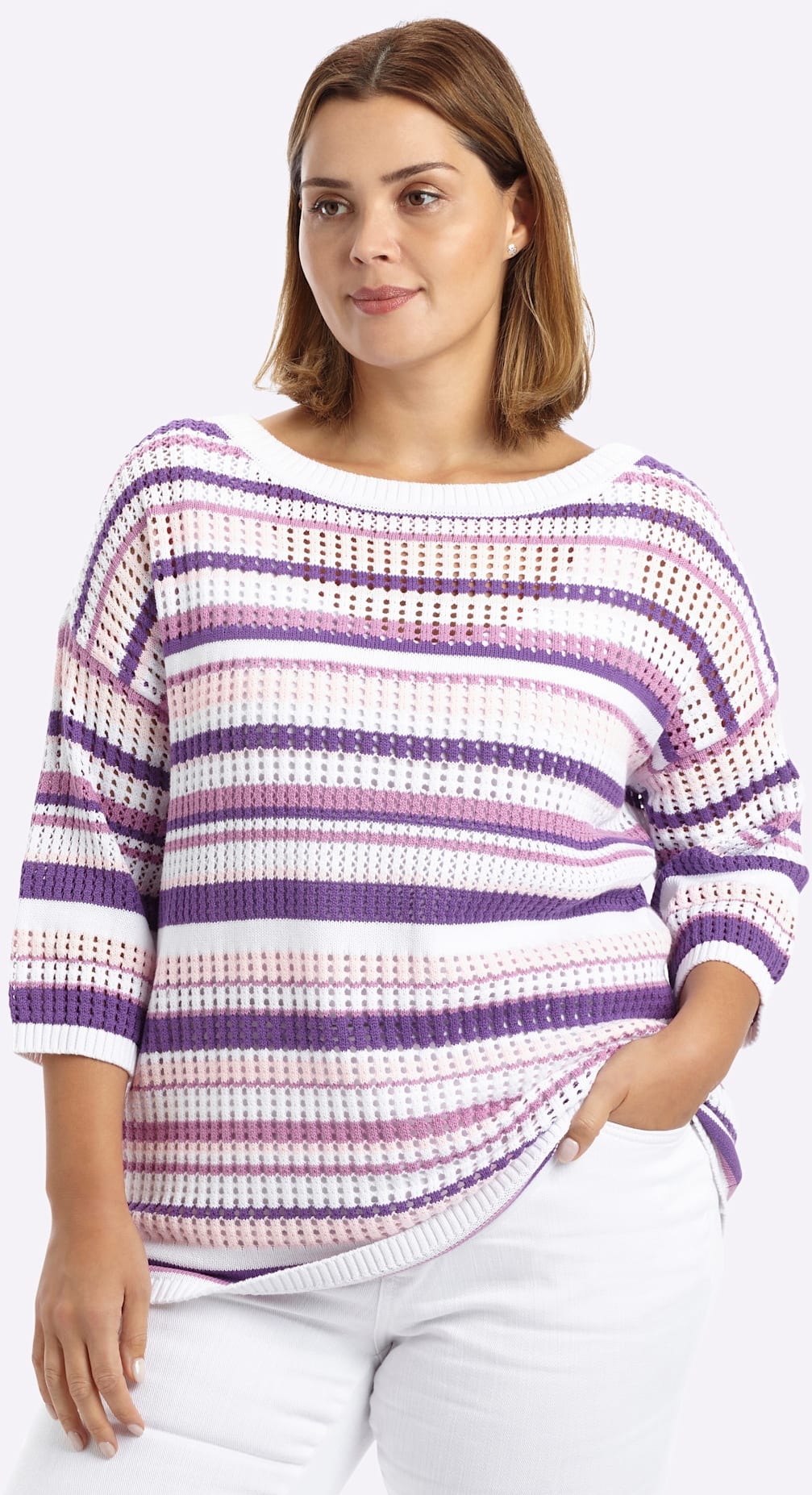 Sheego 3/4 Arm-Pullover "3/4-Arm-Pullover"