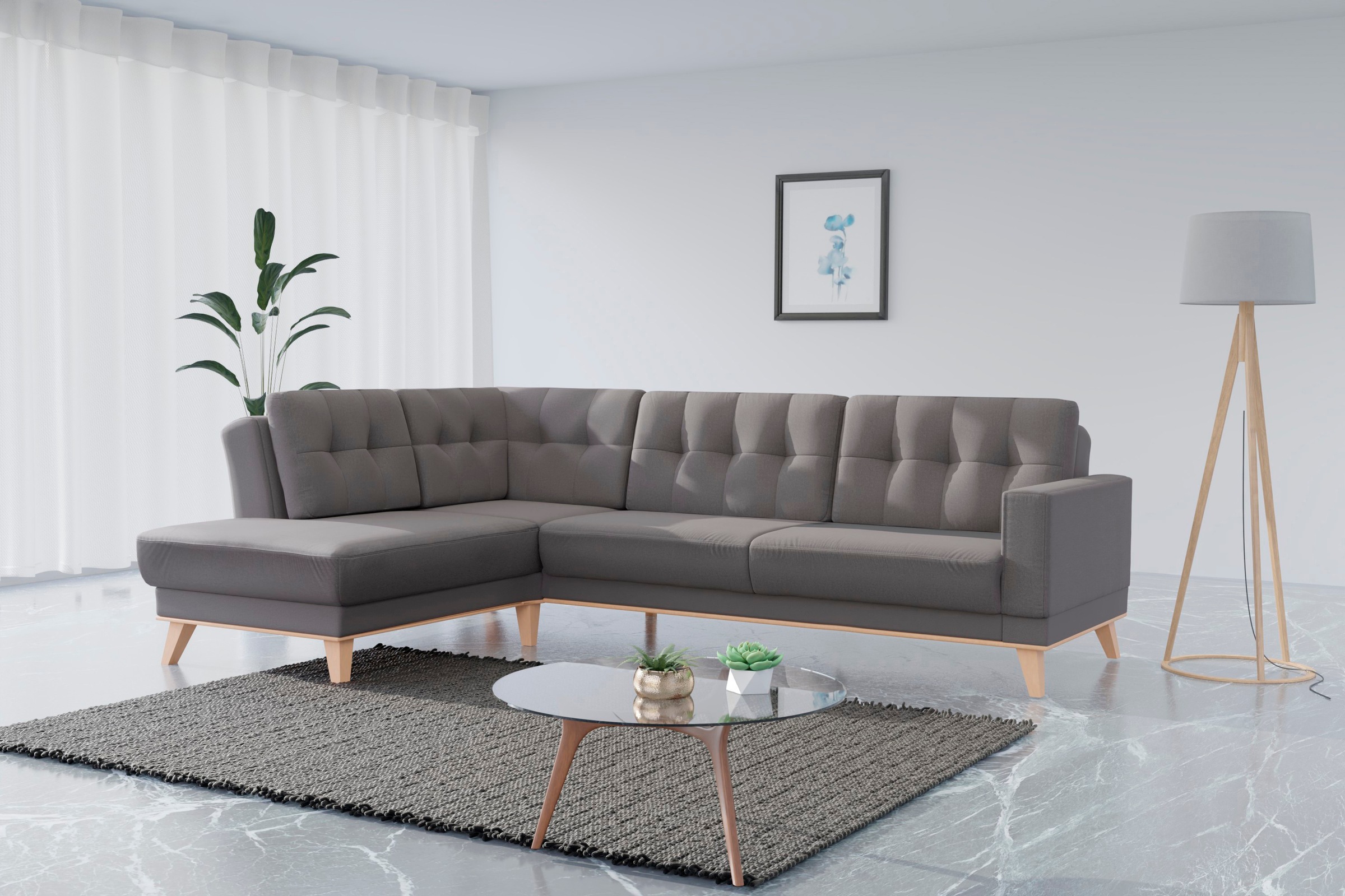 sit&more Ecksofa "Lavida L-Form" wahlweise mit Kippfunktion und Bettkasten günstig online kaufen