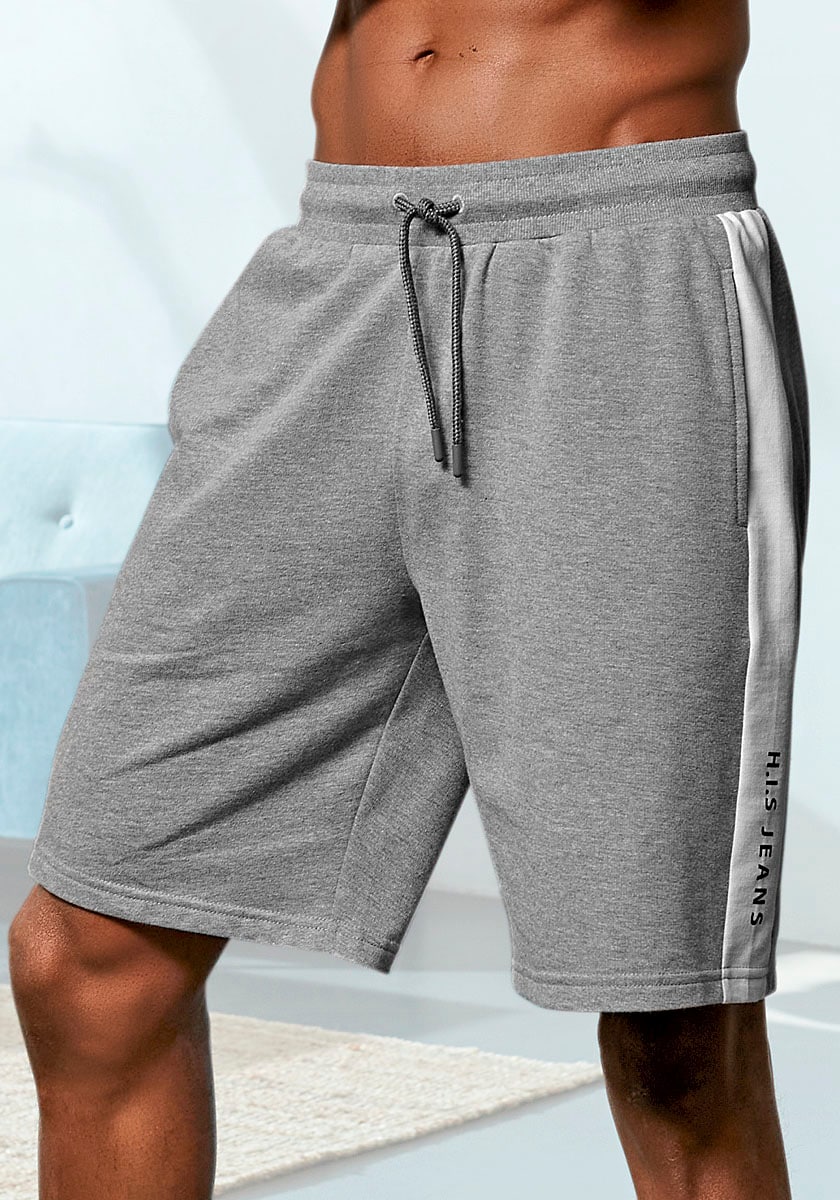 H.I.S Sweatshorts, seitlicher Streifen mit Logodruck