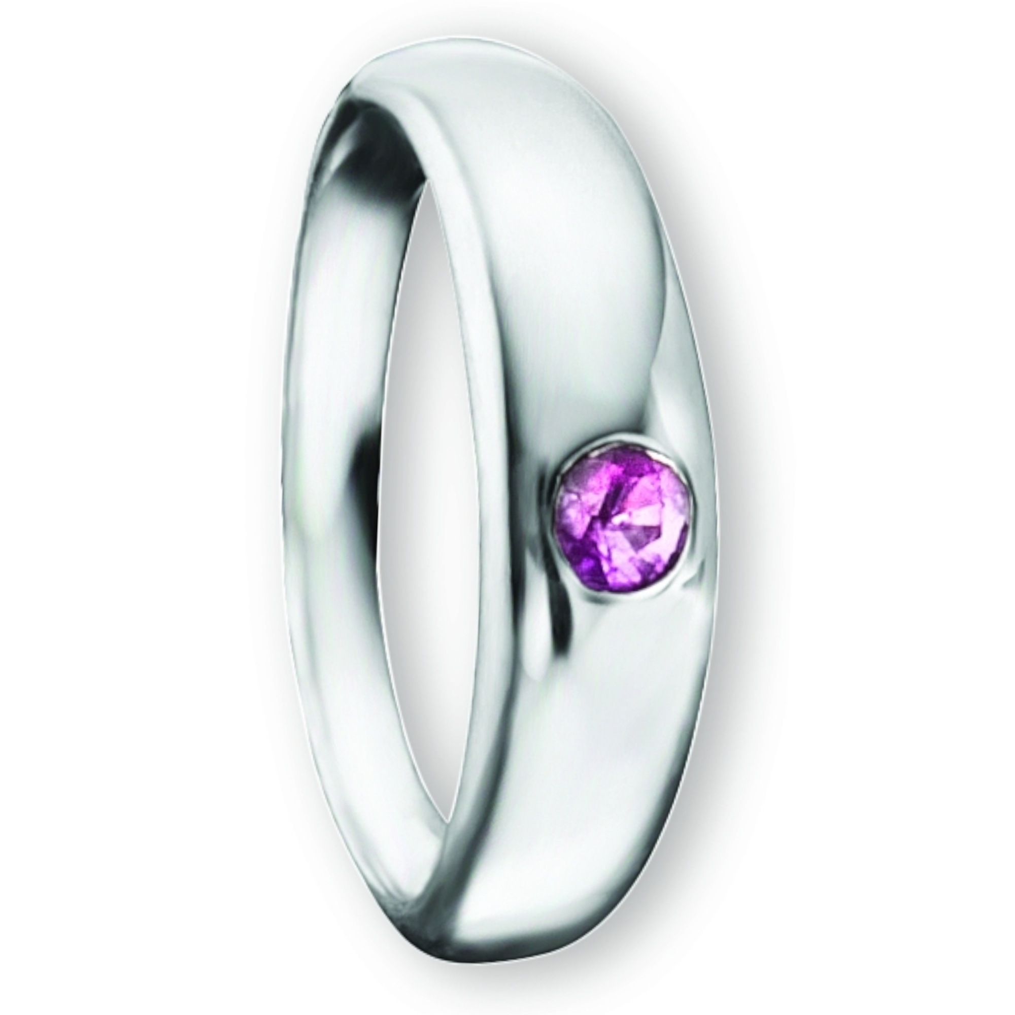 Kettenanhänger ONE ELEMENT "Rubin Taufring Anhänger aus 925 Silber", silber, Schmuckanhänger, Mädchen, Silber 925 (Sterlingsilber), Kettenanhänger, Fein gefertigt – ein Zeichen mit besonderer Bedeutung