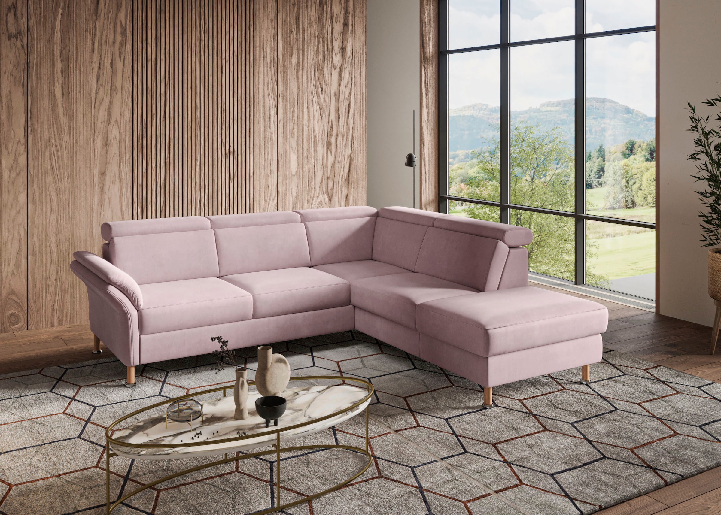 Home affaire Ecksofa »Calypso L-Form« mit Relaxfunktion motorisch im Sofa 2,5- Sitzer