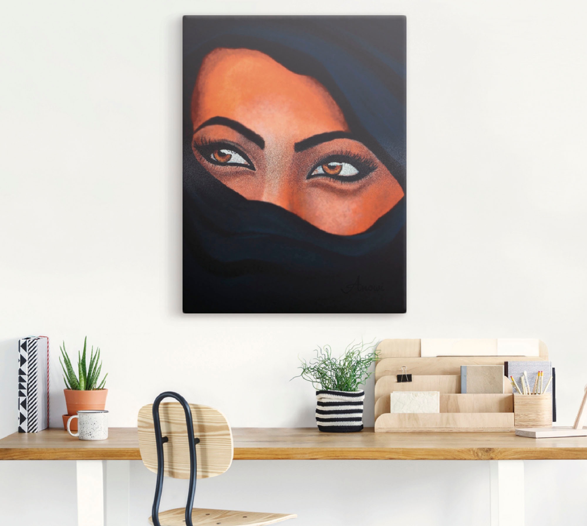 Artland Wandbild »Tuareg - Der Sand auf deiner Haut«, Frau, (1 St.), als Leinwandbild, Wandaufkleber in verschied. Größen