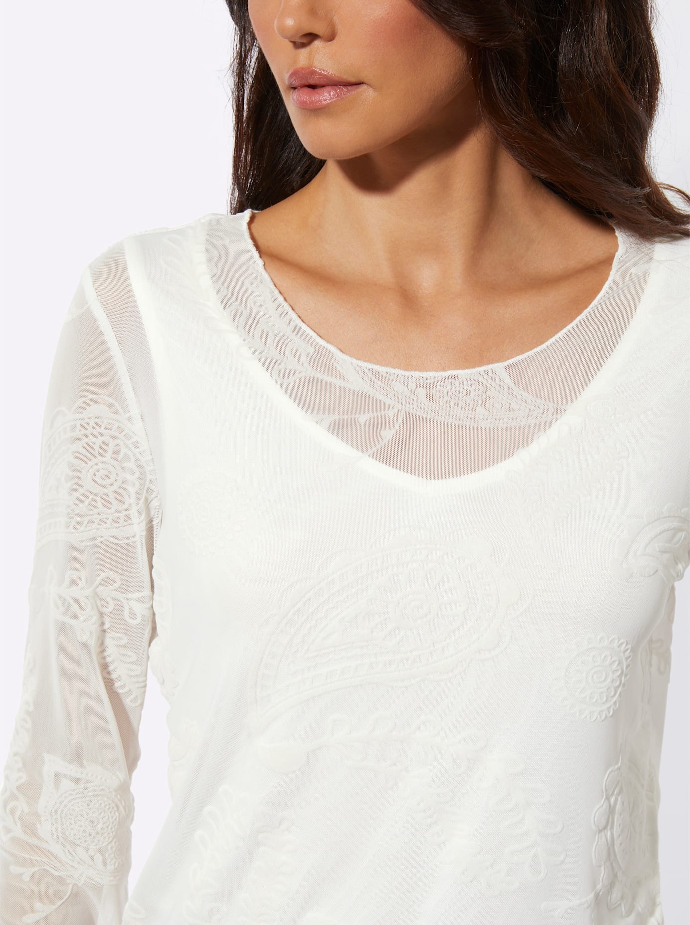 creation L Langarmshirt »Mesh-Shirt« 1 tlg.