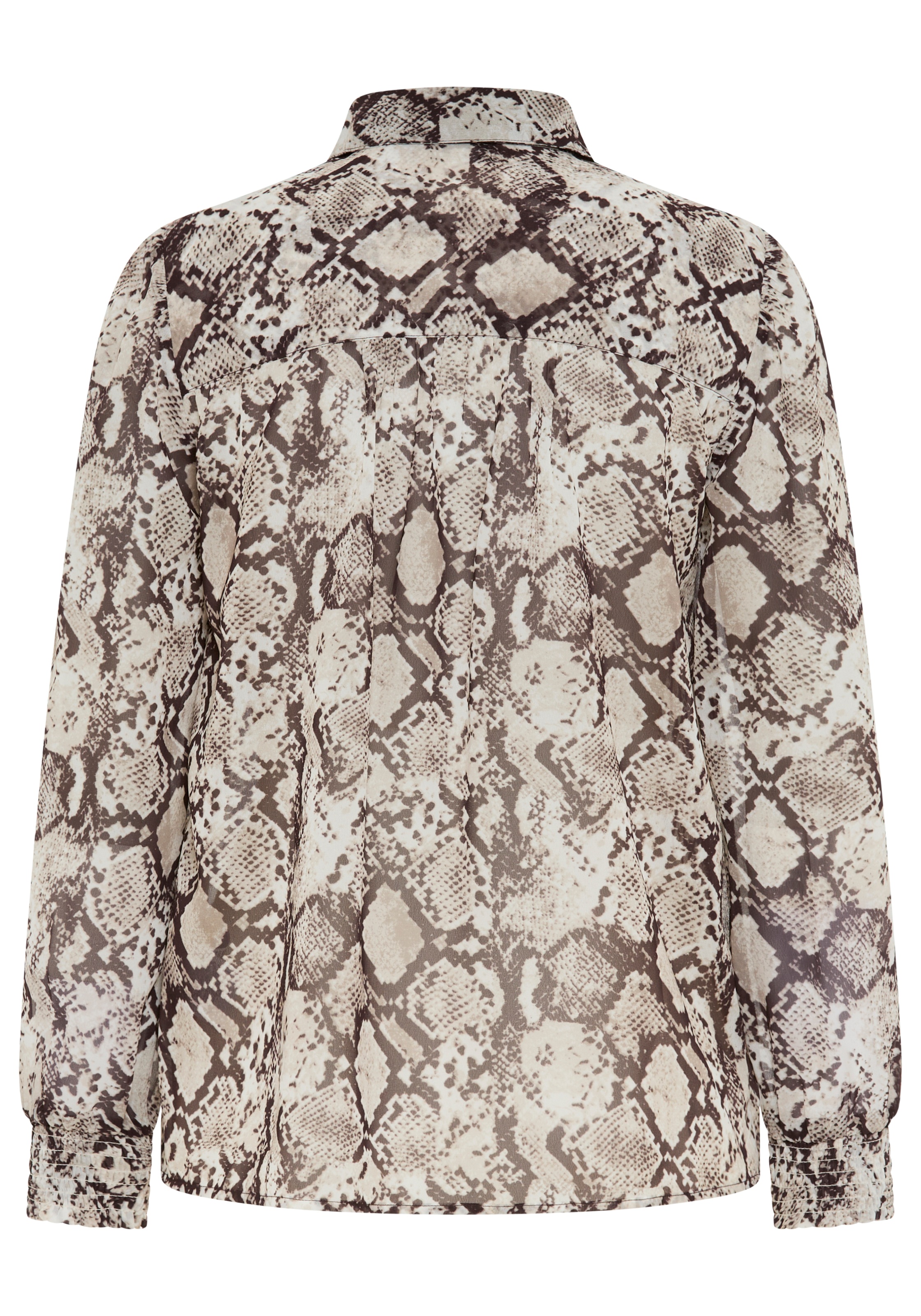 Laura Scott Langarmbluse femininer Stil, mit Puffärmeln, mit gesmoktem Ärmelabschluss